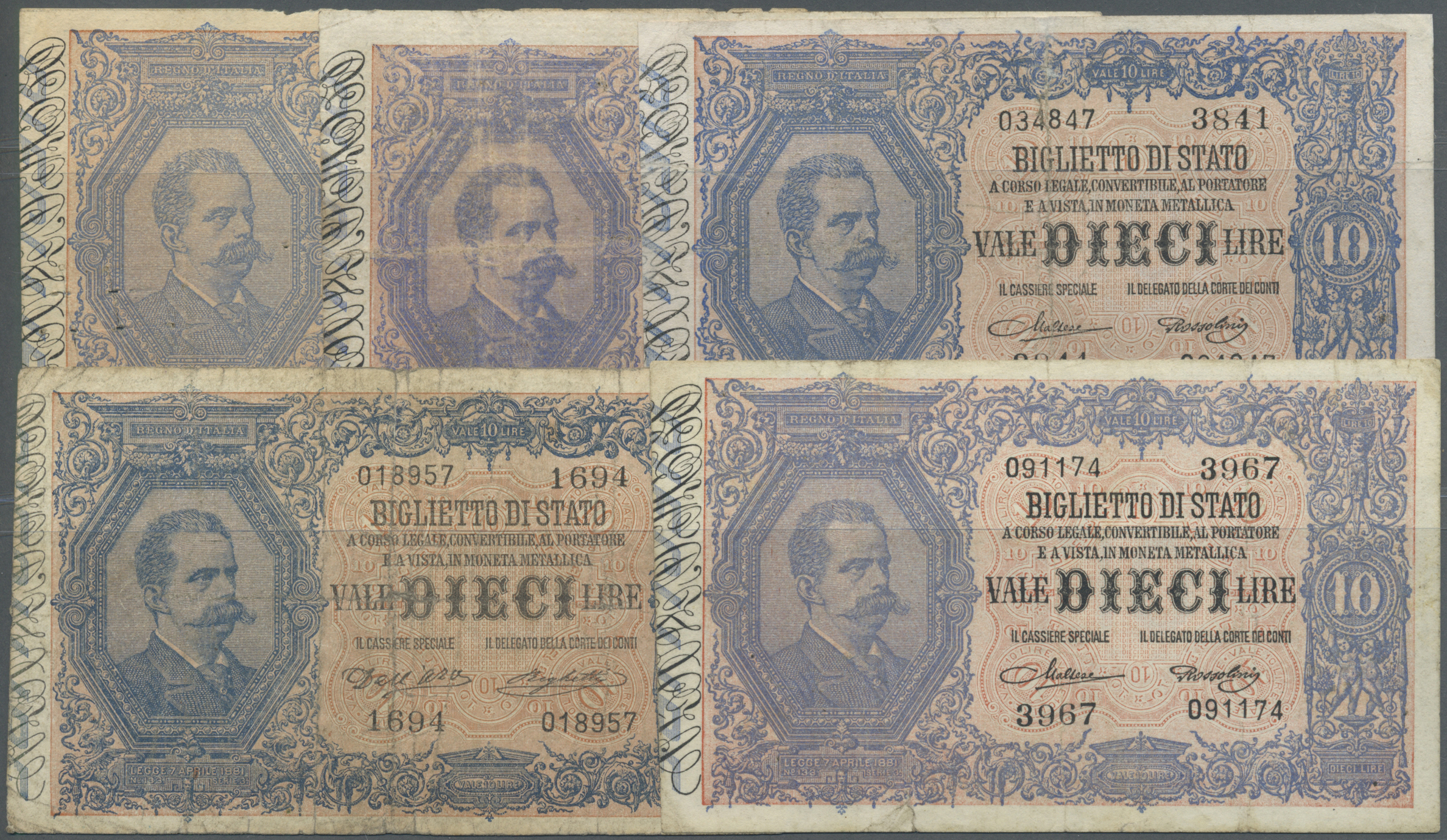 Lot 00452 - Italy / Italien | Banknoten  -  Auktionshaus Christoph Gärtner GmbH & Co. KG Sale #48 The Banknotes