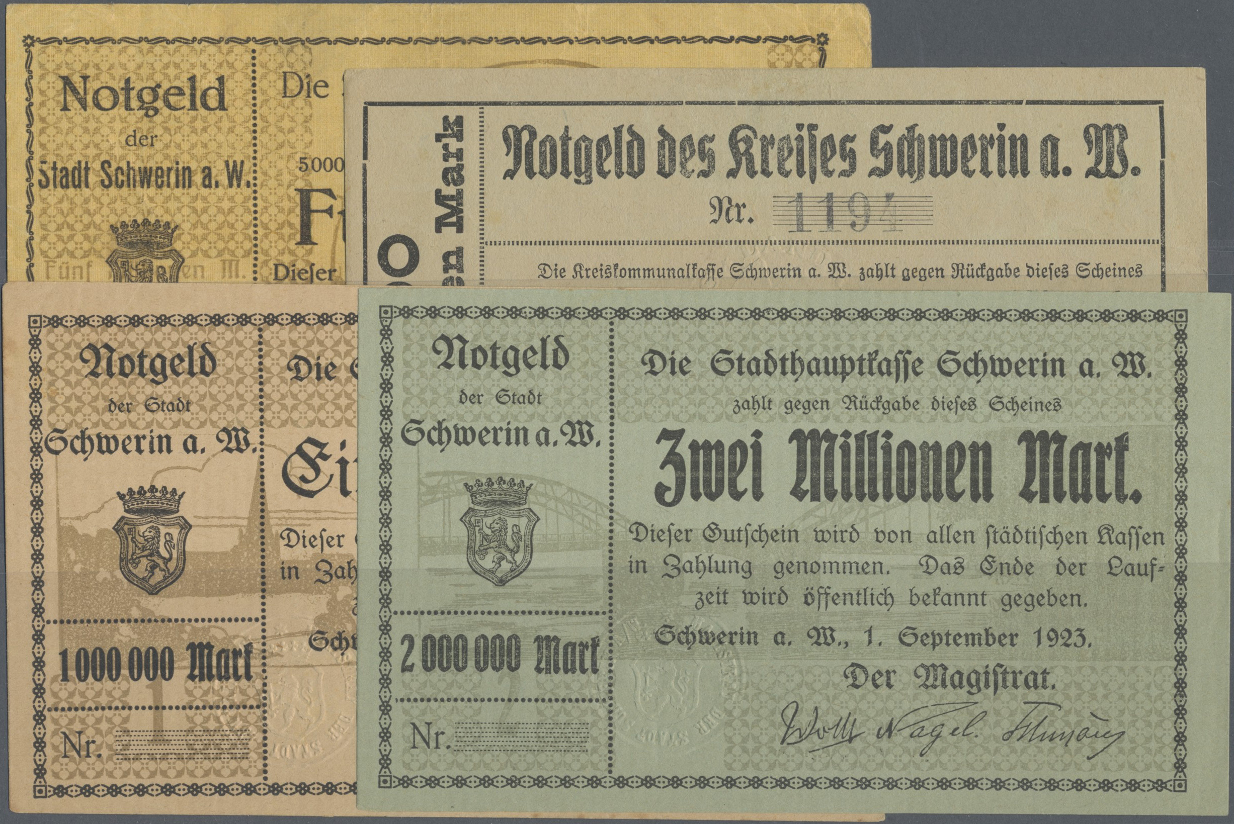 Lot 14796 - Deutschland - Notgeld - Ehemalige Ostgebiete | Banknoten - Auktionshaus Christoph Gärtner GmbH & Co. KG 53rd AUCTION - Day 6 Coins & Banknotes Lot 14796 - Deutschland - Notgeld - Ehemalige Ostgebiete | Banknoten - Auktionshaus Christoph Gärtner GmbH & Co. KG 53rd AUCTION - Day 6 Coins & Banknotes