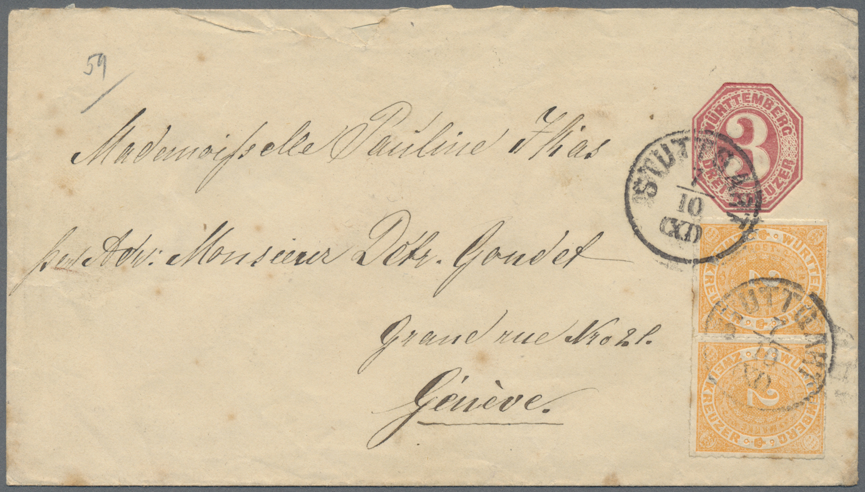 Lot 03098 - württemberg - ganzsachen  -  Auktionshaus Christoph Gärtner GmbH & Co. KG 53rd AUCTION - Day 3 Germany