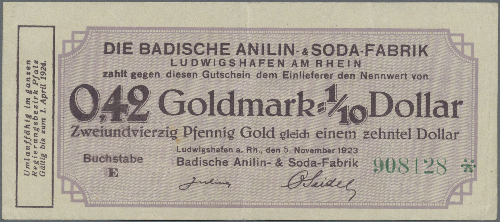 Lot 14696 - Deutschland - Notgeld - Pfalz | Banknoten - Auktionshaus Christoph Gärtner GmbH & Co. KG 53rd AUCTION - Day 6 Coins & Banknotes Lot 14696 - Deutschland - Notgeld - Pfalz | Banknoten - Auktionshaus Christoph Gärtner GmbH & Co. KG 53rd AUCTION - Day 6 Coins & Banknotes