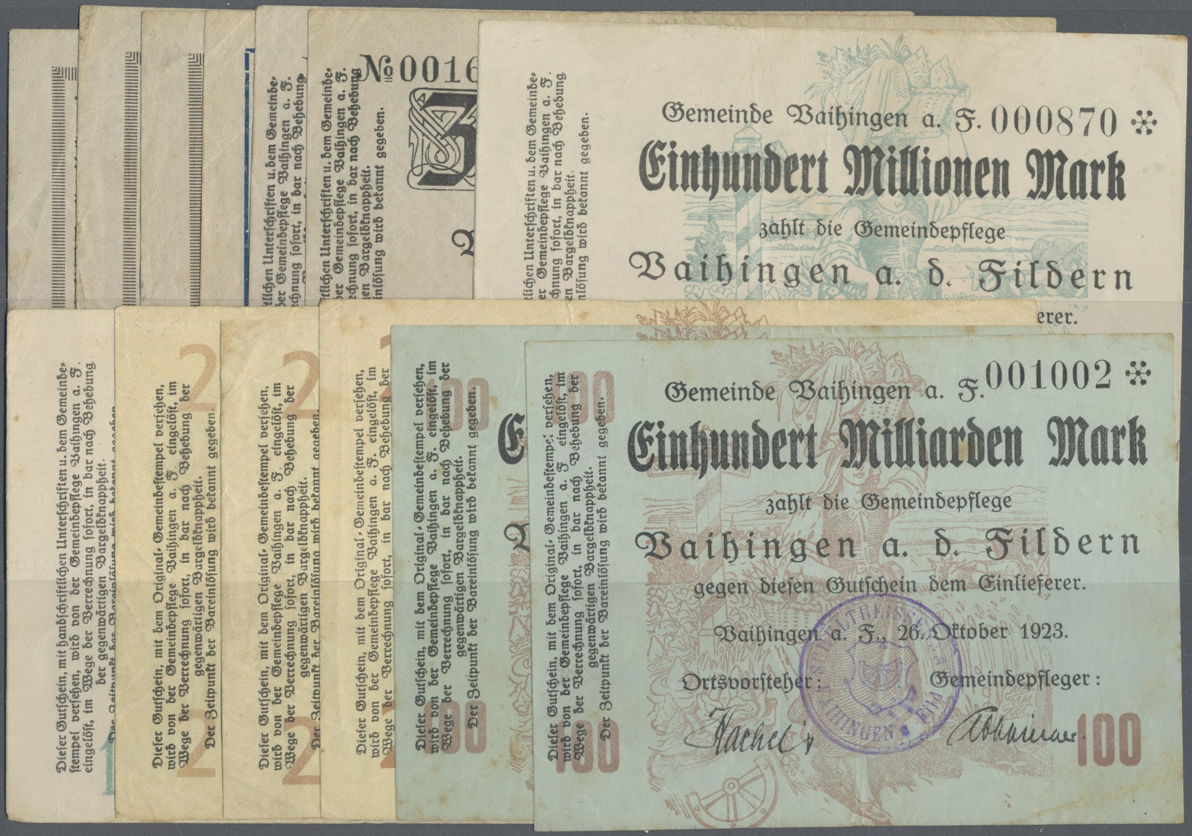 Lot 14786 - Deutschland - Notgeld - Württemberg | Banknoten - Auktionshaus Christoph Gärtner GmbH & Co. KG 53rd AUCTION - Day 6 Coins & Banknotes Lot 14786 - Deutschland - Notgeld - Württemberg | Banknoten - Auktionshaus Christoph Gärtner GmbH & Co. KG 53rd AUCTION - Day 6 Coins & Banknotes