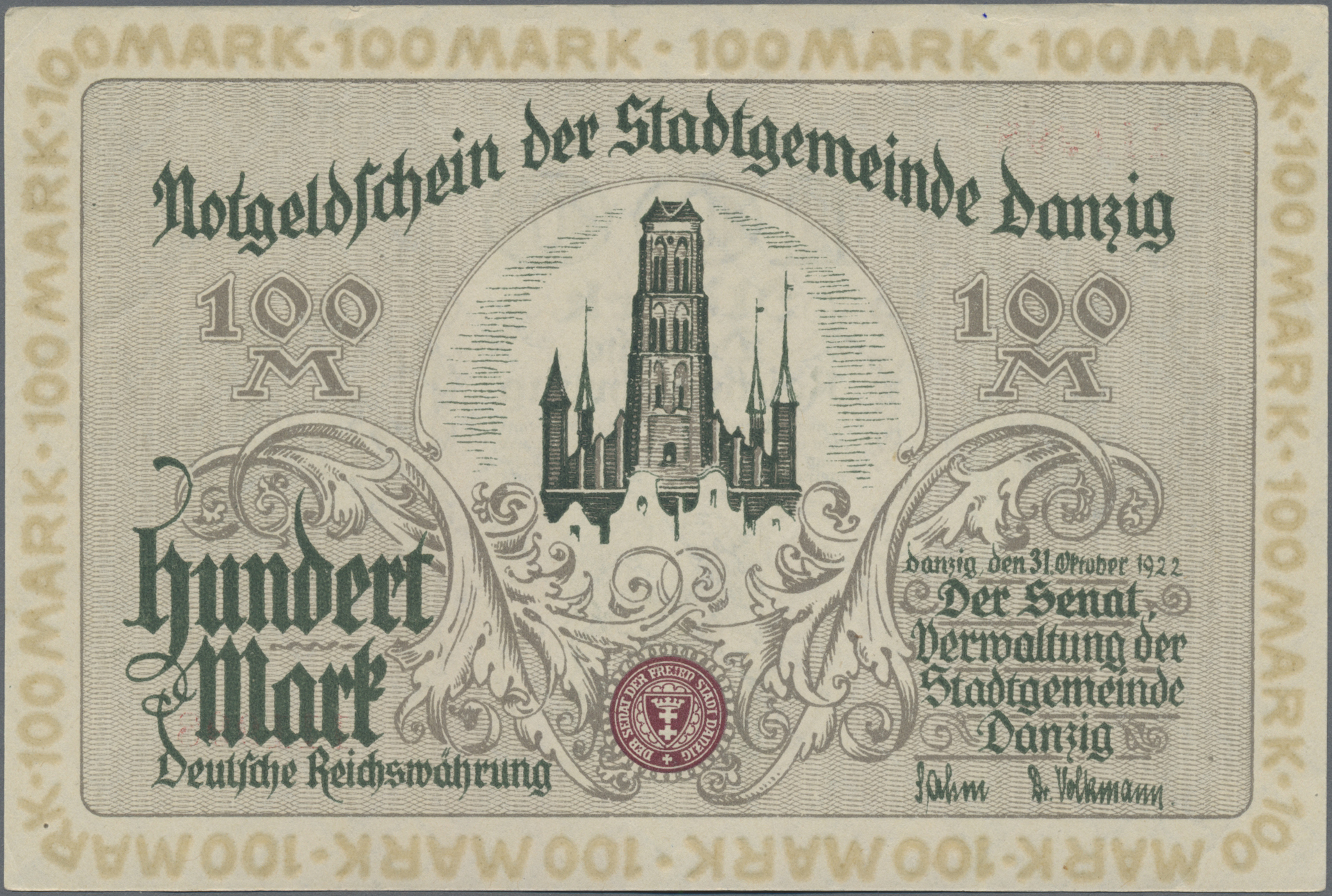 Lot 14557 - Deutschland - Nebengebiete Deutsches Reich | Banknoten  -  Auktionshaus Christoph Gärtner GmbH & Co. KG 53rd AUCTION - Day 6 Coins & Banknotes