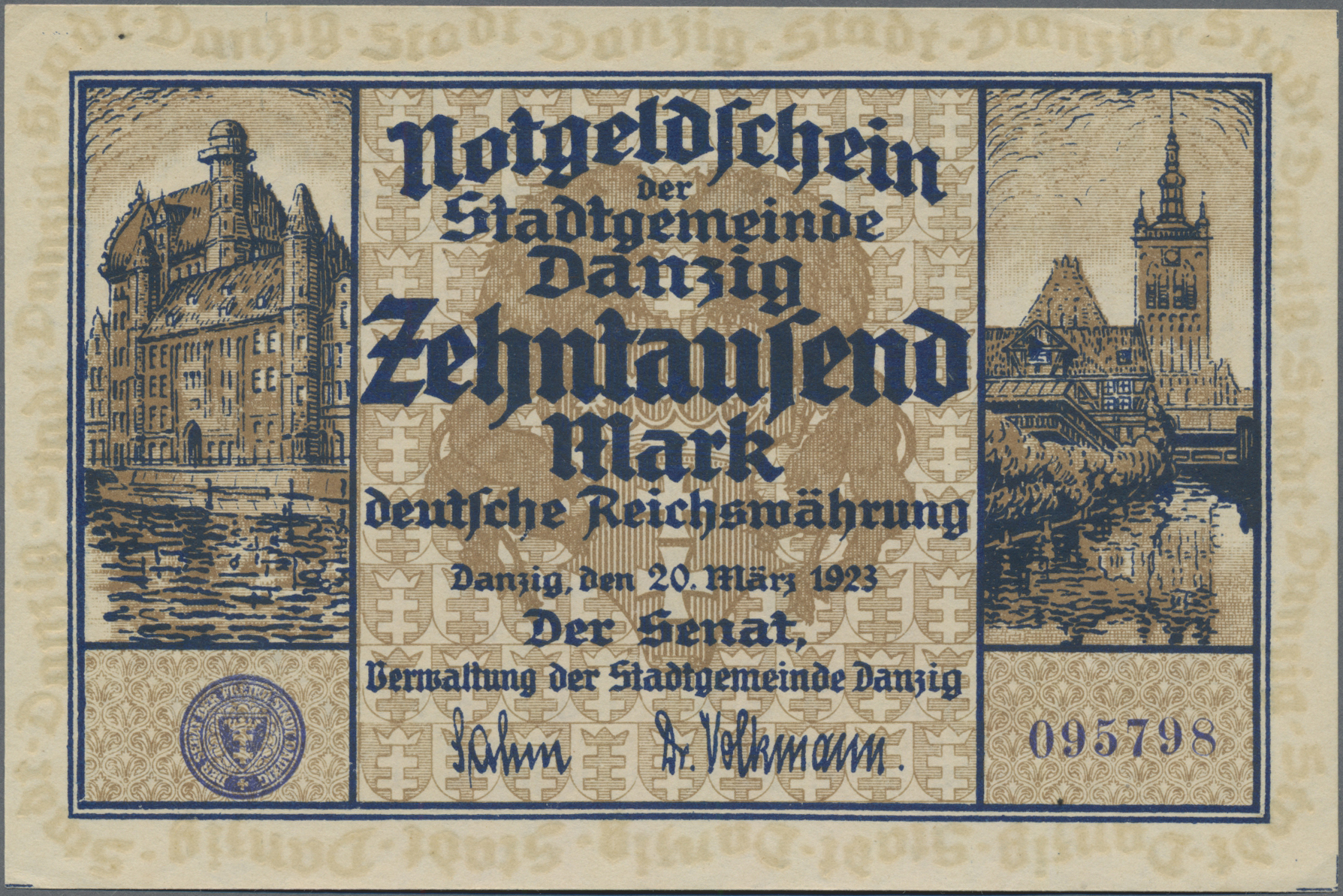 Lot 14561 - Deutschland - Nebengebiete Deutsches Reich | Banknoten  -  Auktionshaus Christoph Gärtner GmbH & Co. KG 53rd AUCTION - Day 6 Coins & Banknotes