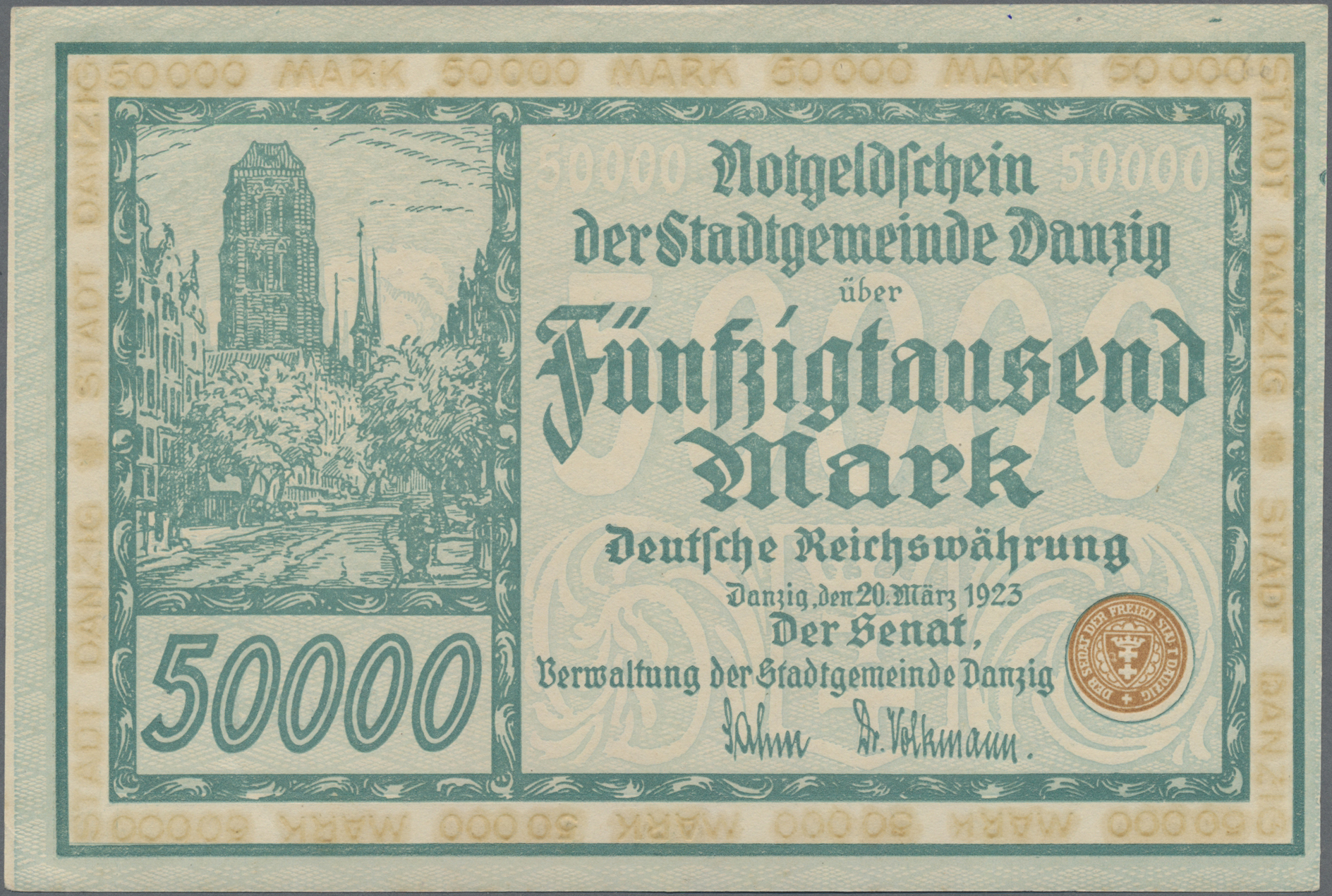 Lot 14562 - Deutschland - Nebengebiete Deutsches Reich | Banknoten  -  Auktionshaus Christoph Gärtner GmbH & Co. KG 53rd AUCTION - Day 6 Coins & Banknotes