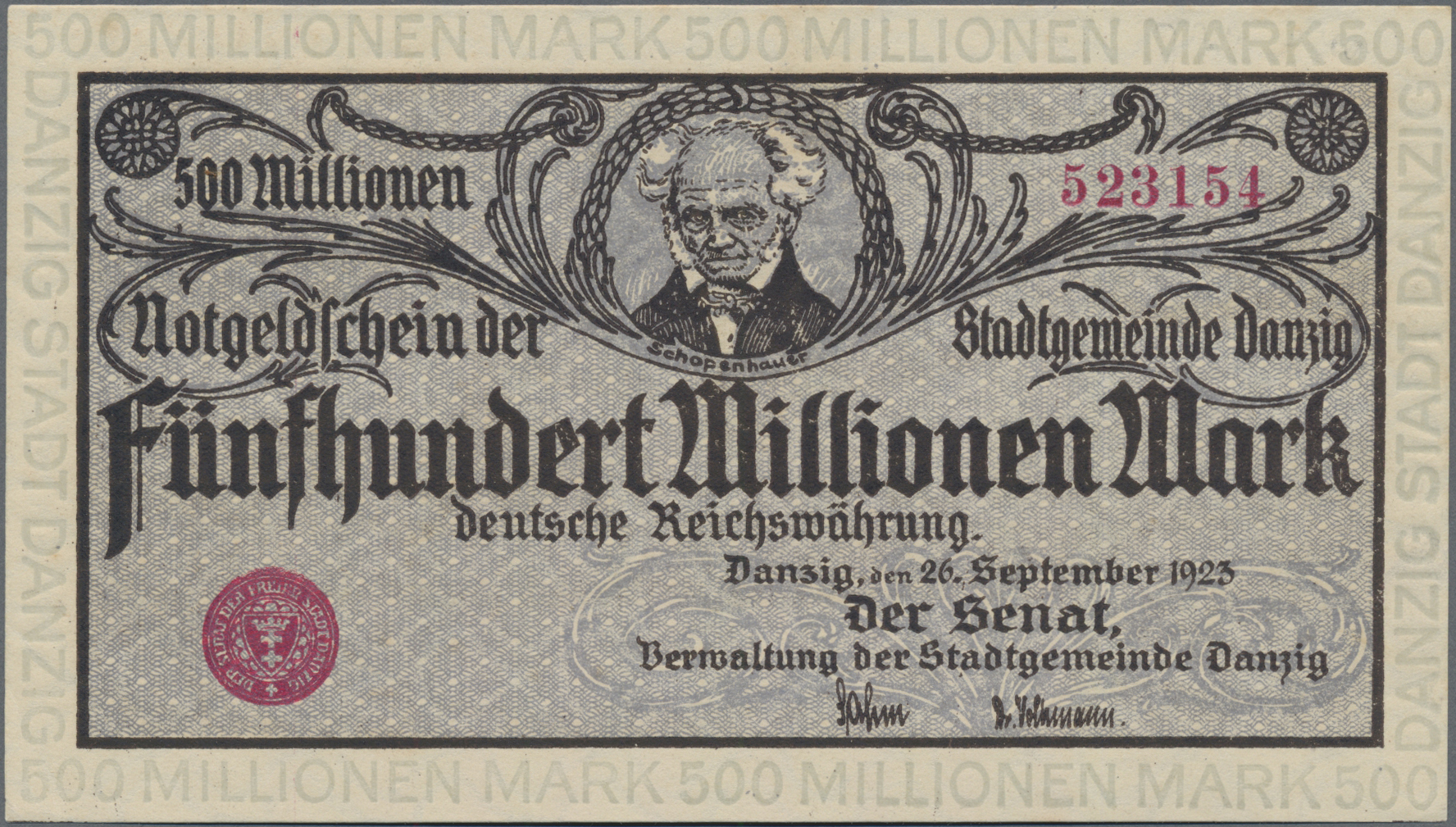 Lot 14571 - Deutschland - Nebengebiete Deutsches Reich | Banknoten  -  Auktionshaus Christoph Gärtner GmbH & Co. KG 53rd AUCTION - Day 6 Coins & Banknotes