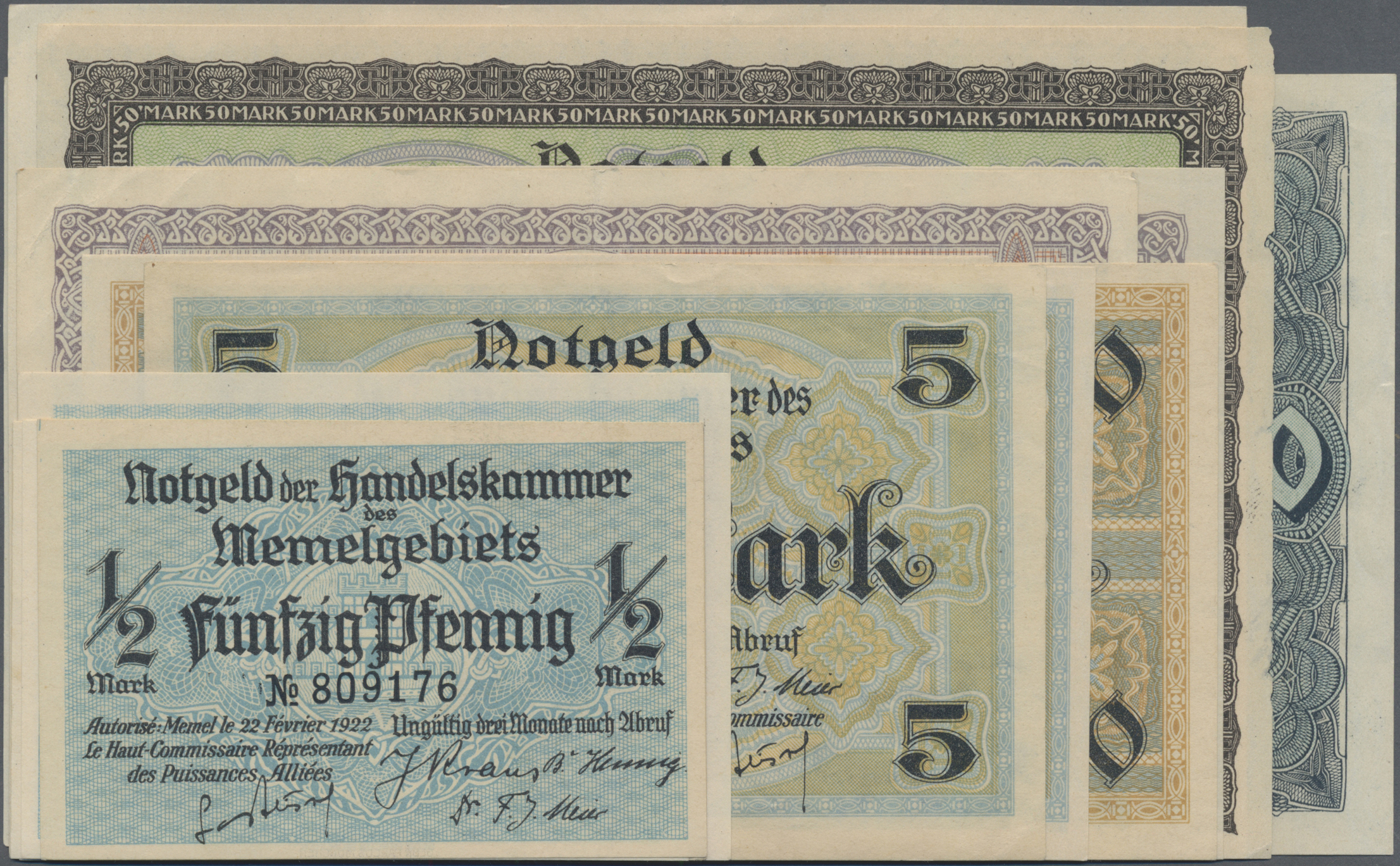 Lot 14576 - Deutschland - Nebengebiete Deutsches Reich | Banknoten  -  Auktionshaus Christoph Gärtner GmbH & Co. KG 53rd AUCTION - Day 6 Coins & Banknotes