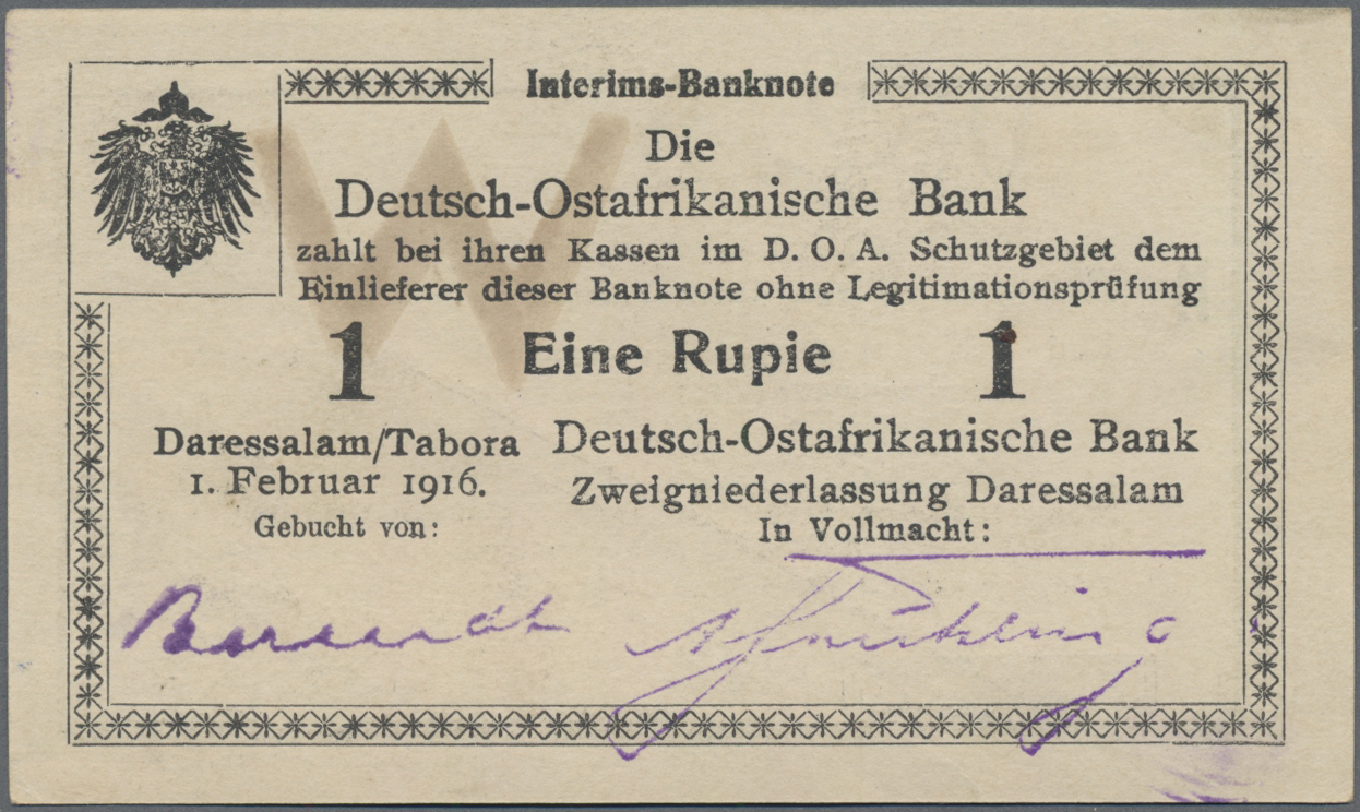 Lot 14580 - Deutschland - Kolonien | Banknoten  -  Auktionshaus Christoph Gärtner GmbH & Co. KG 53rd AUCTION - Day 6 Coins & Banknotes