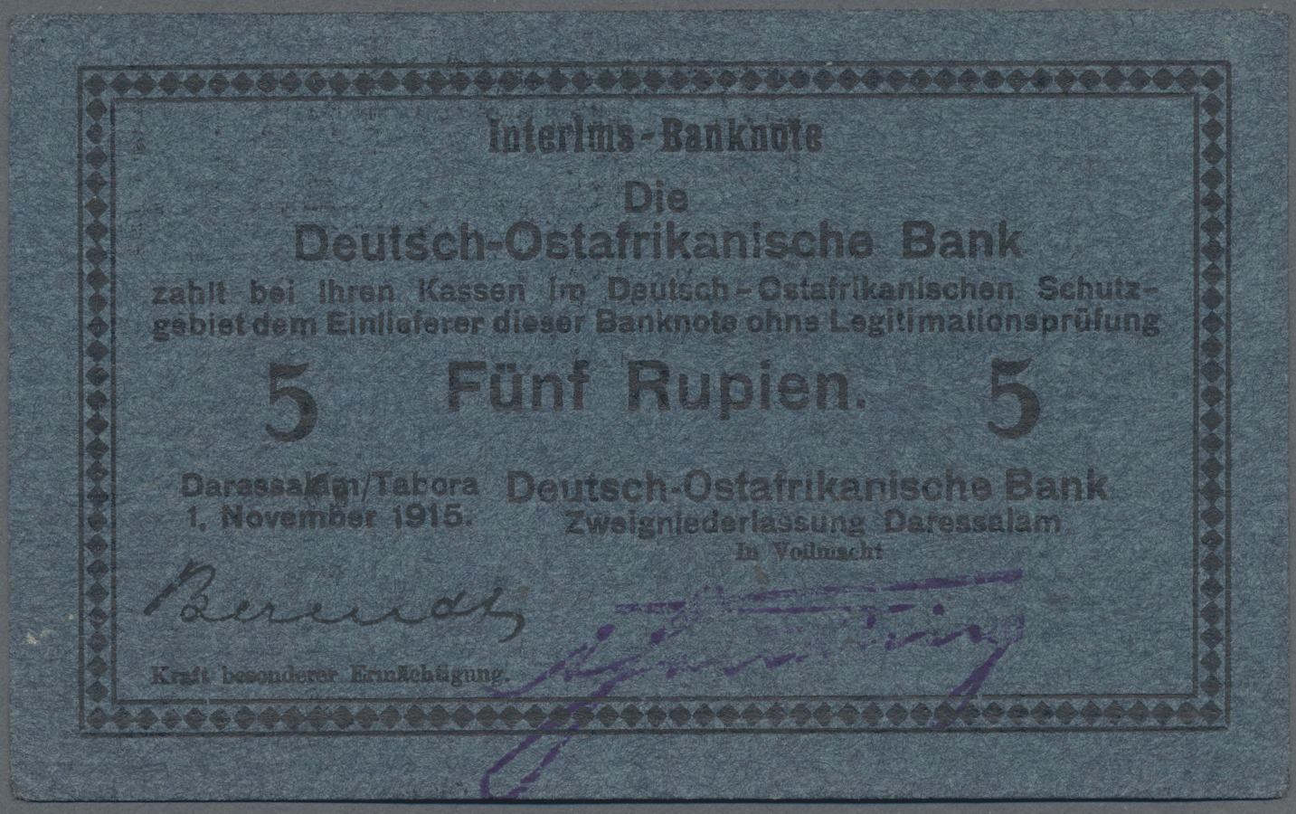 Lot 14588 - Deutschland - Kolonien | Banknoten - Auktionshaus Christoph Gärtner GmbH & Co. KG 53rd AUCTION - Day 6 Coins & Banknotes Lot 14588 - Deutschland - Kolonien | Banknoten - Auktionshaus Christoph Gärtner GmbH & Co. KG 53rd AUCTION - Day 6 Coins & Banknotes