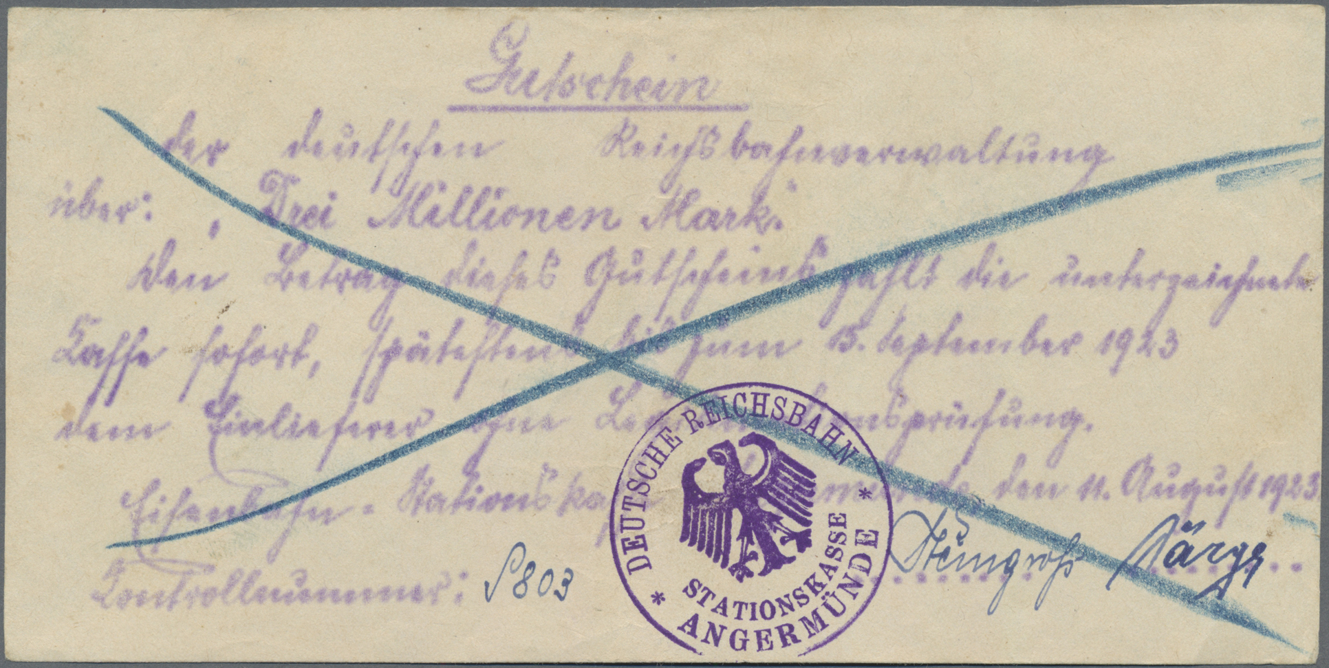 Lot 14642 - Deutschland - Reichsbahn / Reichspost | Banknoten - Auktionshaus Christoph Gärtner GmbH & Co. KG 53rd AUCTION - Day 6 Coins & Banknotes Lot 14642 - Deutschland - Reichsbahn / Reichspost | Banknoten - Auktionshaus Christoph Gärtner GmbH & Co. KG 53rd AUCTION - Day 6 Coins & Banknotes