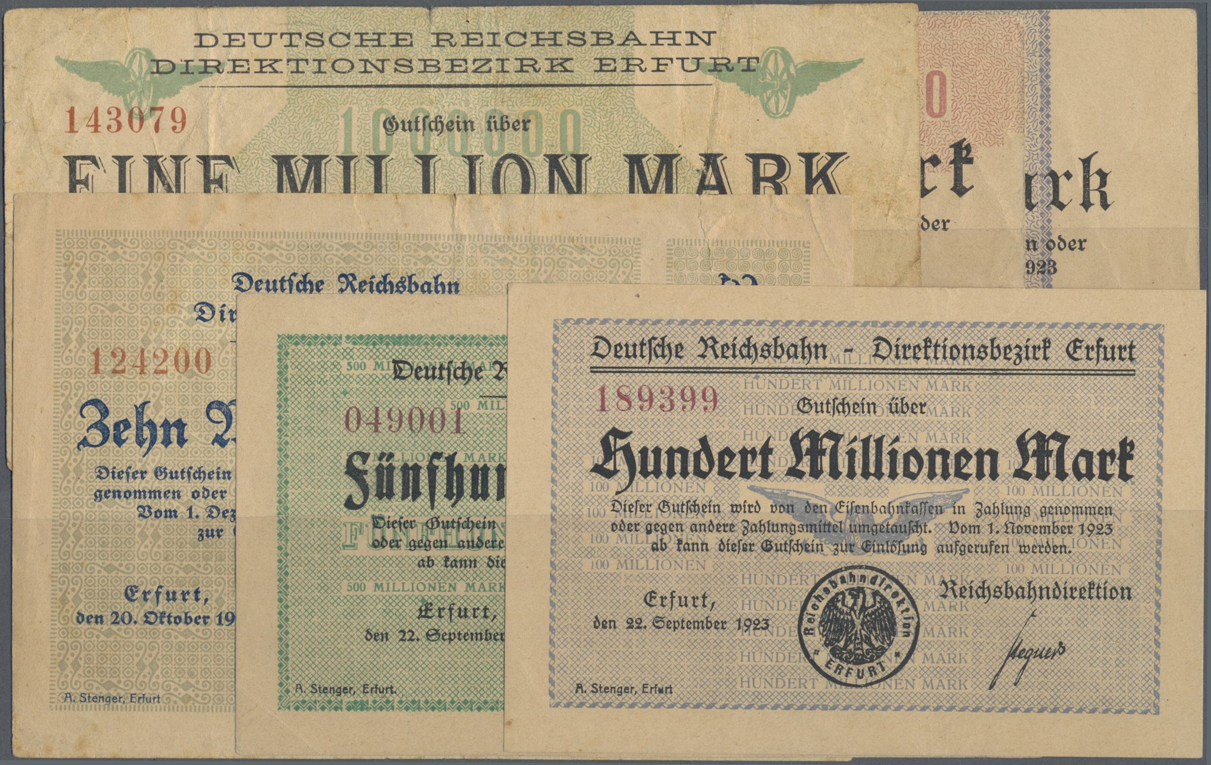 Lot 14632 - Deutschland - Reichsbahn / Reichspost | Banknoten - Auktionshaus Christoph Gärtner GmbH & Co. KG 53rd AUCTION - Day 6 Coins & Banknotes Lot 14632 - Deutschland - Reichsbahn / Reichspost | Banknoten - Auktionshaus Christoph Gärtner GmbH & Co. KG 53rd AUCTION - Day 6 Coins & Banknotes