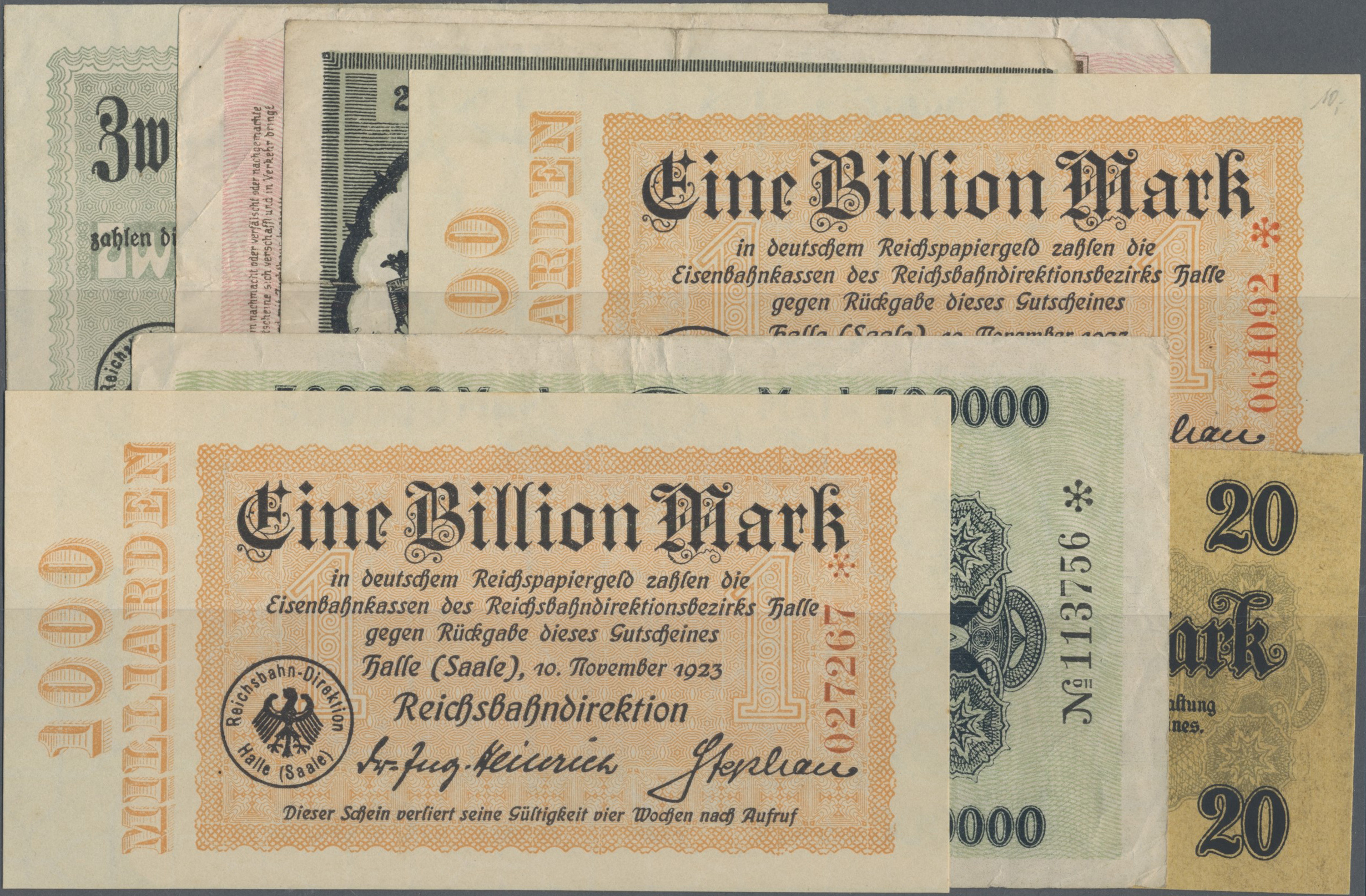 Lot 14633 - Deutschland - Reichsbahn / Reichspost | Banknoten - Auktionshaus Christoph Gärtner GmbH & Co. KG 53rd AUCTION - Day 6 Coins & Banknotes Lot 14633 - Deutschland - Reichsbahn / Reichspost | Banknoten - Auktionshaus Christoph Gärtner GmbH & Co. KG 53rd AUCTION - Day 6 Coins & Banknotes