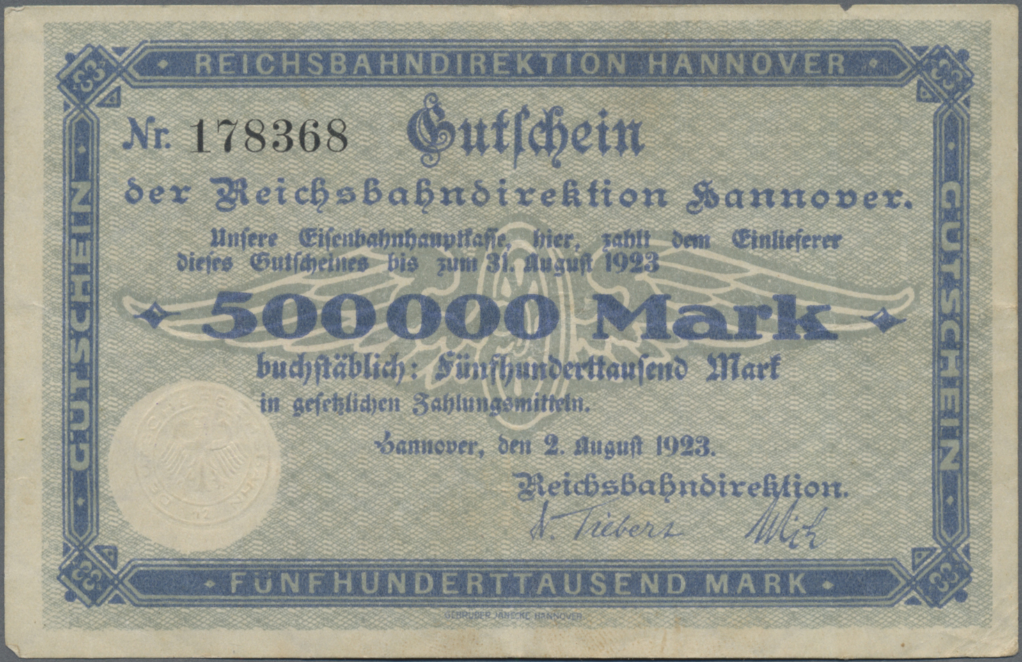 Lot 14634 - Deutschland - Reichsbahn / Reichspost | Banknoten - Auktionshaus Christoph Gärtner GmbH & Co. KG 53rd AUCTION - Day 6 Coins/Banknotes Lot 14634 - Deutschland - Reichsbahn / Reichspost | Banknoten - Auktionshaus Christoph Gärtner GmbH & Co. KG 53rd AUCTION - Day 6 Coins/Banknotes