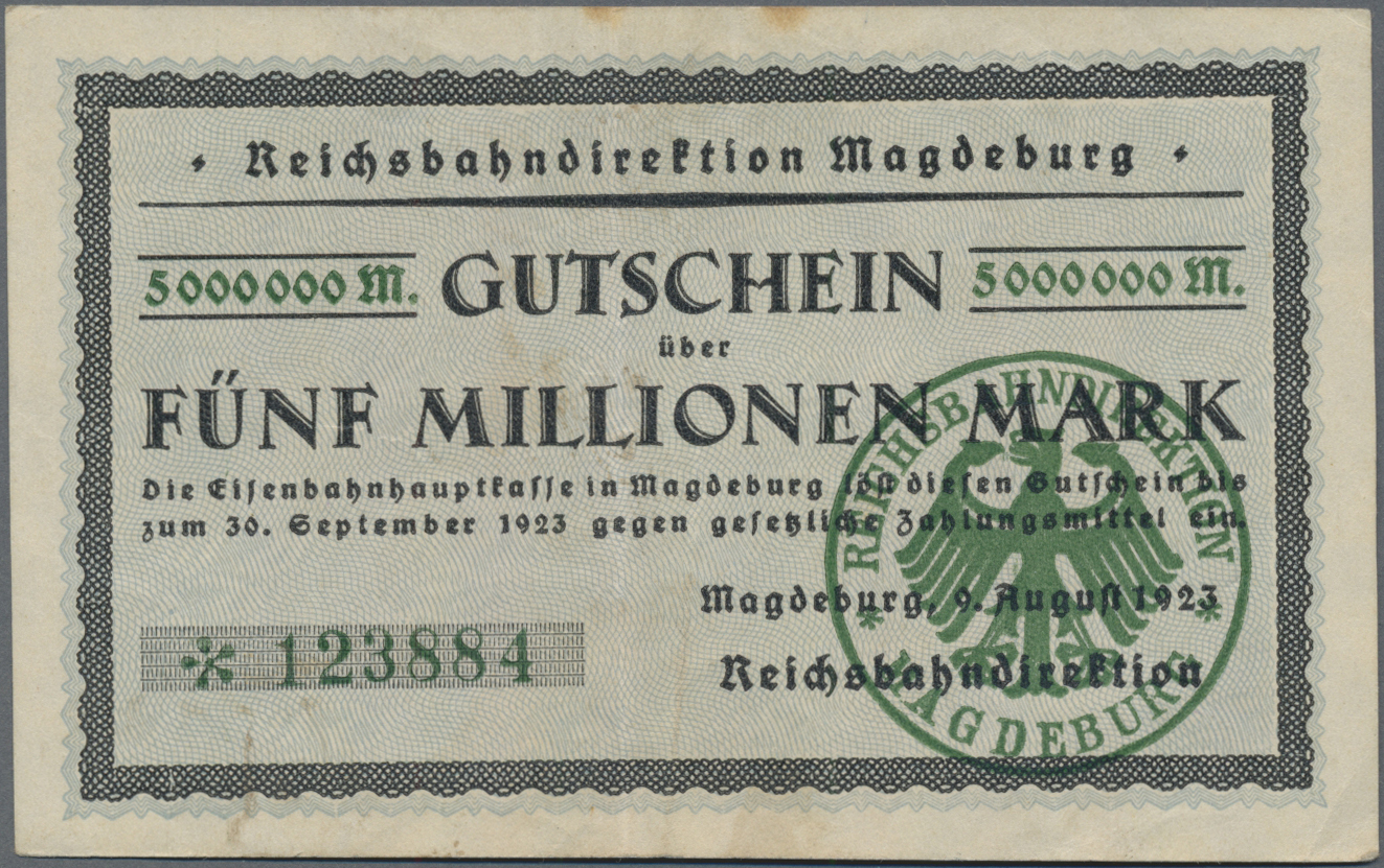 Lot 14637 - Deutschland - Reichsbahn / Reichspost | Banknoten - Auktionshaus Christoph Gärtner GmbH & Co. KG 53rd AUCTION - Day 6 Coins/Banknotes Lot 14637 - Deutschland - Reichsbahn / Reichspost | Banknoten - Auktionshaus Christoph Gärtner GmbH & Co. KG 53rd AUCTION - Day 6 Coins/Banknotes