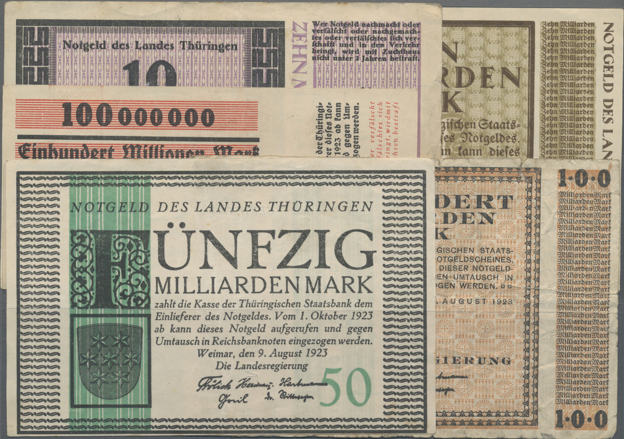 Lot 14820 - Deutschland - Länderscheine | Banknoten - Auktionshaus Christoph Gärtner GmbH & Co. KG 53rd AUCTION - Day 6 Coins & Banknotes Lot 14820 - Deutschland - Länderscheine | Banknoten - Auktionshaus Christoph Gärtner GmbH & Co. KG 53rd AUCTION - Day 6 Coins & Banknotes