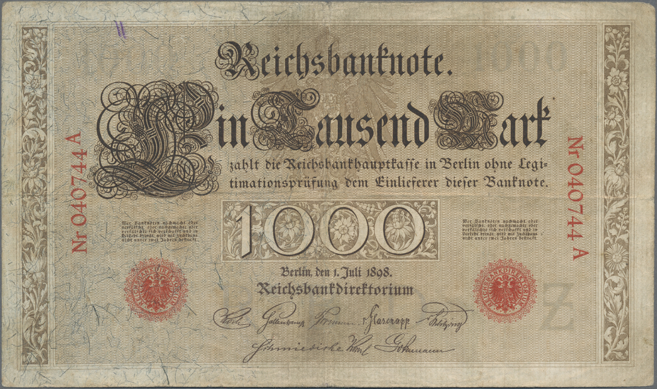 Lot 14507 - Deutschland - Deutsches Reich bis 1945 | Banknoten - Auktionshaus Christoph Gärtner GmbH & Co. KG 53rd AUCTION - Day 6 Coins/Banknotes Lot 14507 - Deutschland - Deutsches Reich bis 1945 | Banknoten - Auktionshaus Christoph Gärtner GmbH & Co. KG 53rd AUCTION - Day 6 Coins/Banknotes