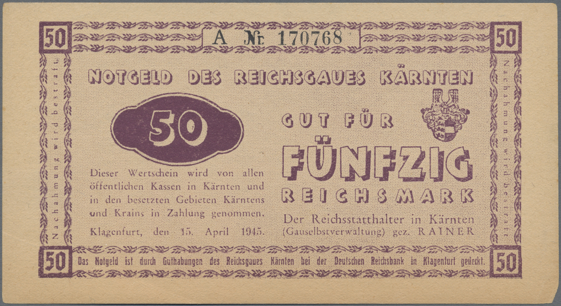 Lot 14523 - Deutschland - Deutsches Reich bis 1945 | Banknoten - Auktionshaus Christoph Gärtner GmbH & Co. KG 53rd AUCTION - Day 6 Coins & Banknotes Lot 14523 - Deutschland - Deutsches Reich bis 1945 | Banknoten - Auktionshaus Christoph Gärtner GmbH & Co. KG 53rd AUCTION - Day 6 Coins & Banknotes