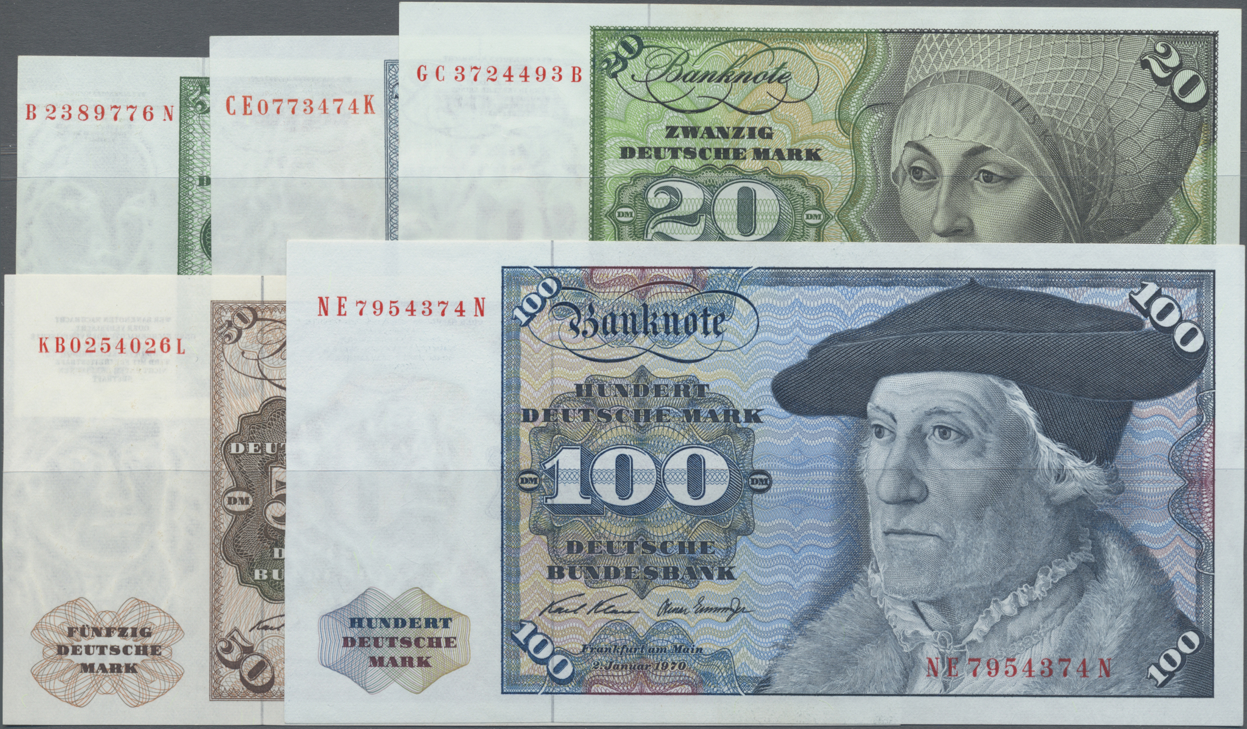 Lot 14538 - Deutschland - Bank Deutscher Länder + Bundesrepublik Deutschland | Banknoten  -  Auktionshaus Christoph Gärtner GmbH & Co. KG 53rd AUCTION - Day 6 Coins & Banknotes