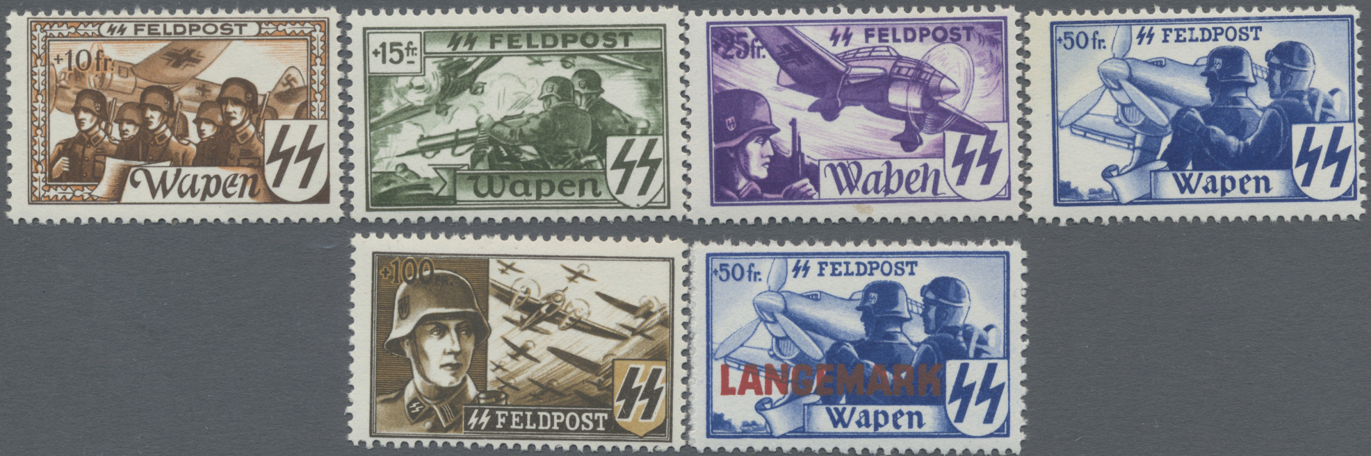 Lot 11096 - Dt. Besetzung II WK - Belgien - Flämische Legion - Auktionshaus Christoph Gärtner GmbH & Co. KG 57th AUCTION - Day 5 Lot 11096 - Dt. Besetzung II WK - Belgien - Flämische Legion - Auktionshaus Christoph Gärtner GmbH & Co. KG 57th AUCTION - Day 5