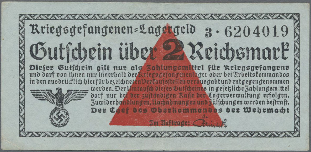 Lot 14610 - Deutschland - Konzentrations- und Kriegsgefangenenlager | Banknoten - Auktionshaus Christoph Gärtner GmbH & Co. KG 53rd AUCTION - Day 6 Coins & Banknotes Lot 14610 - Deutschland - Konzentrations- und Kriegsgefangenenlager | Banknoten - Auktionshaus Christoph Gärtner GmbH & Co. KG 53rd AUCTION - Day 6 Coins & Banknotes