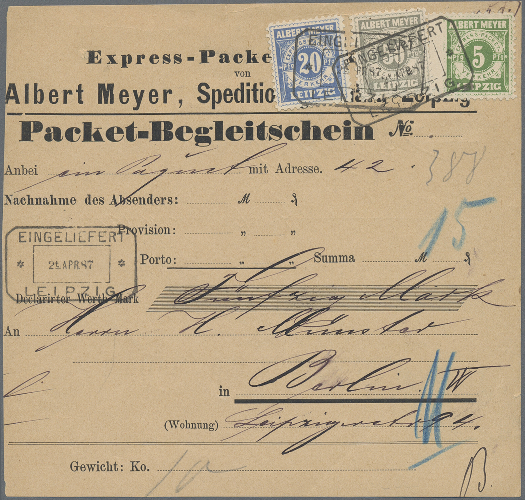 Lot 10408 - Deutsches Reich - Privatpost (Stadtpost) - Auktionshaus Christoph Gärtner GmbH & Co. KG 58th AUCTION - Day 3 Lot 10408 - Deutsches Reich - Privatpost (Stadtpost) - Auktionshaus Christoph Gärtner GmbH & Co. KG 58th AUCTION - Day 3