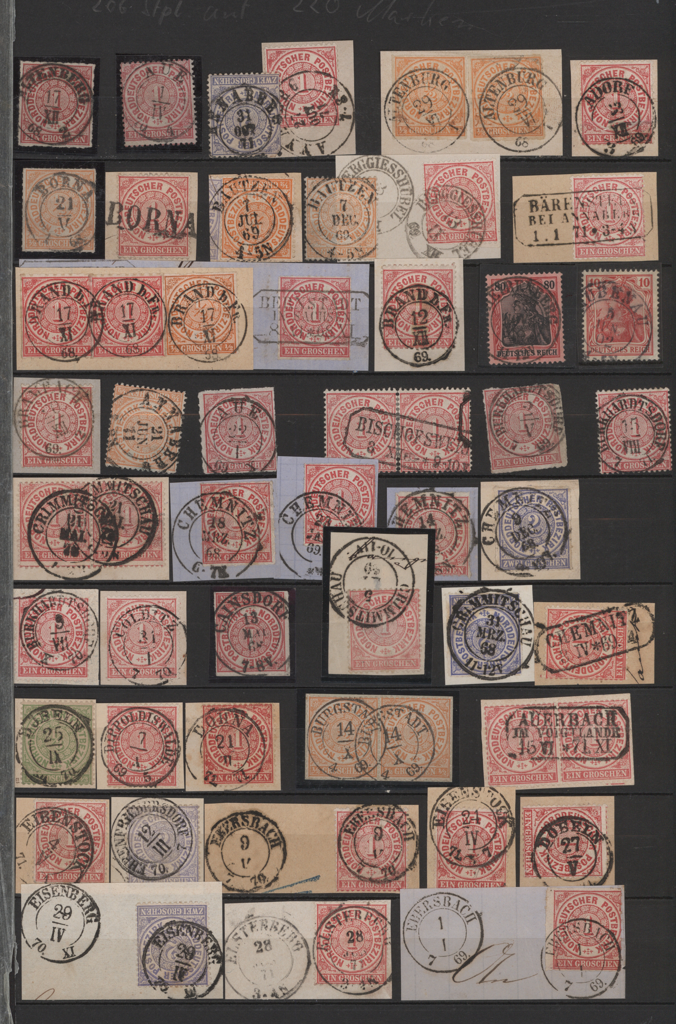 Lot 10291 - Sachsen - Nachverwendete Stempel - Auktionshaus Christoph Gärtner GmbH & Co. KG 57th AUCTION - Day 5 Lot 10291 - Sachsen - Nachverwendete Stempel - Auktionshaus Christoph Gärtner GmbH & Co. KG 57th AUCTION - Day 5