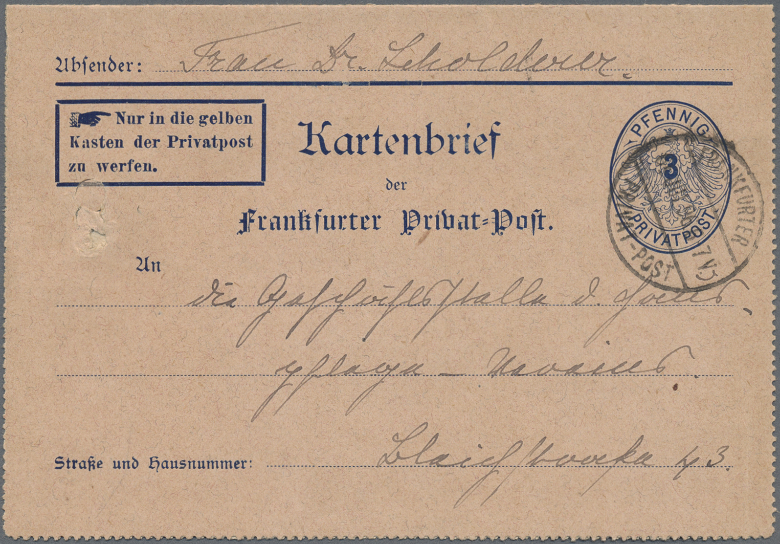 Lot 10307 - Deutsches Reich - Privatpost (Stadtpost) - Auktionshaus Christoph Gärtner GmbH & Co. KG 58th AUCTION - Day 3 Lot 10307 - Deutsches Reich - Privatpost (Stadtpost) - Auktionshaus Christoph Gärtner GmbH & Co. KG 58th AUCTION - Day 3