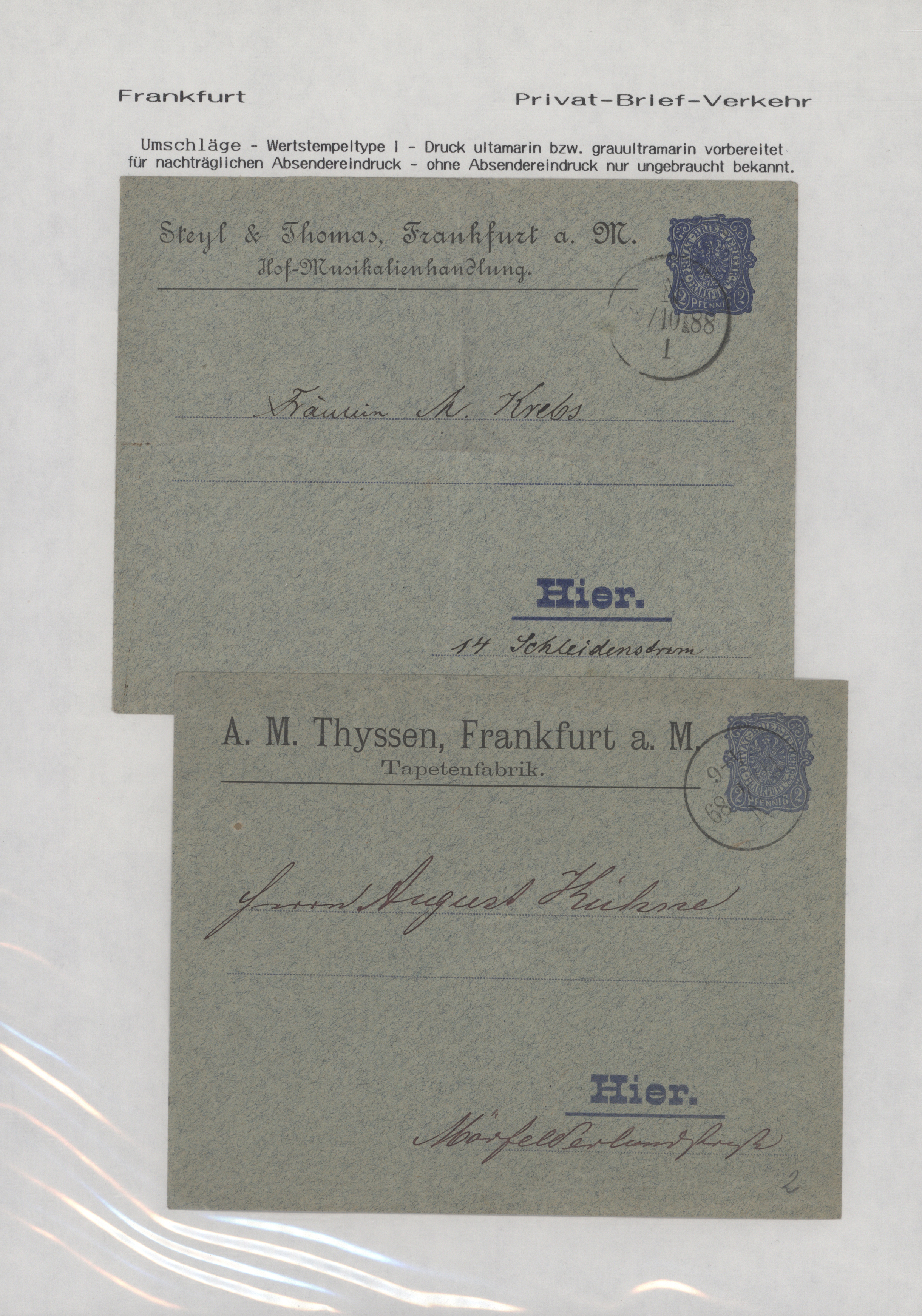 Lot 10311 - Deutsches Reich - Privatpost (Stadtpost) - Auktionshaus Christoph Gärtner GmbH & Co. KG 58th AUCTION - Day 3 Lot 10311 - Deutsches Reich - Privatpost (Stadtpost) - Auktionshaus Christoph Gärtner GmbH & Co. KG 58th AUCTION - Day 3