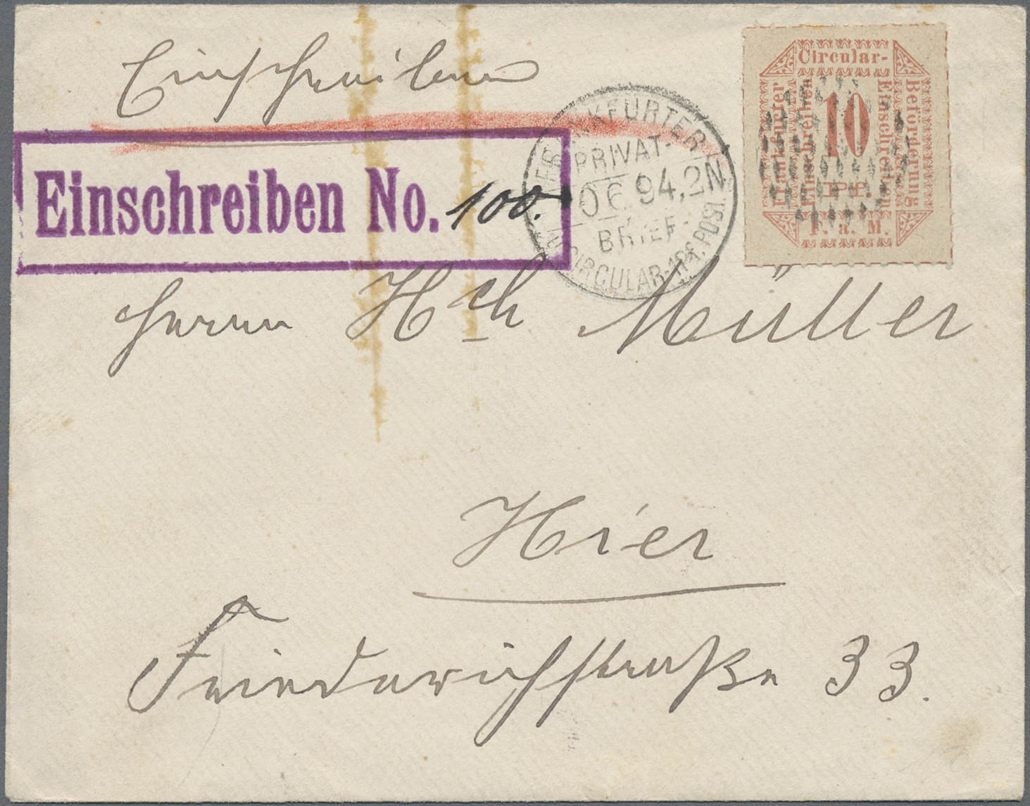 Lot 10297 - Deutsches Reich - Privatpost (Stadtpost) - Auktionshaus Christoph Gärtner GmbH & Co. KG 58th AUCTION - Day 3 Lot 10297 - Deutsches Reich - Privatpost (Stadtpost) - Auktionshaus Christoph Gärtner GmbH & Co. KG 58th AUCTION - Day 3
