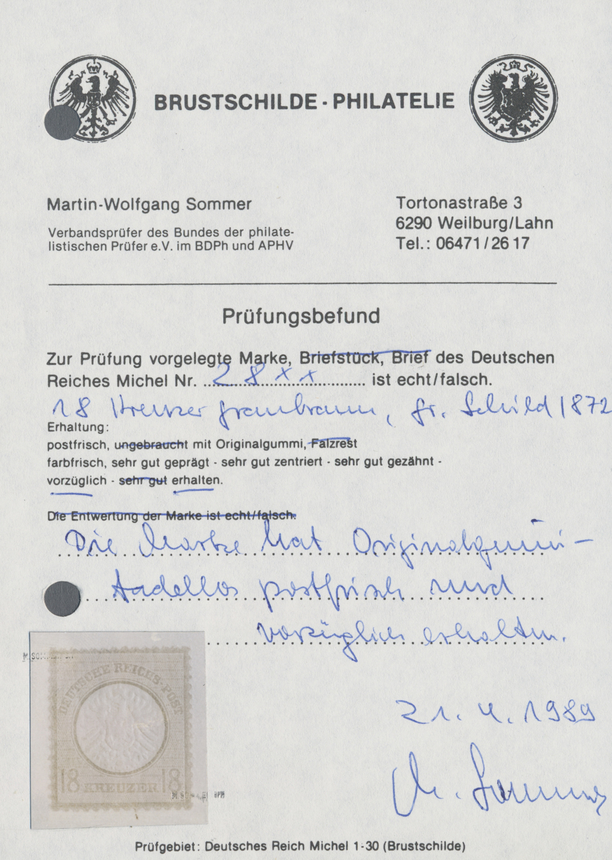Lot 23228 - Deutsches Reich - Brustschild  -  Auktionshaus Christoph Gärtner GmbH & Co. KG 50th Auction Anniversary Auction - Day 7