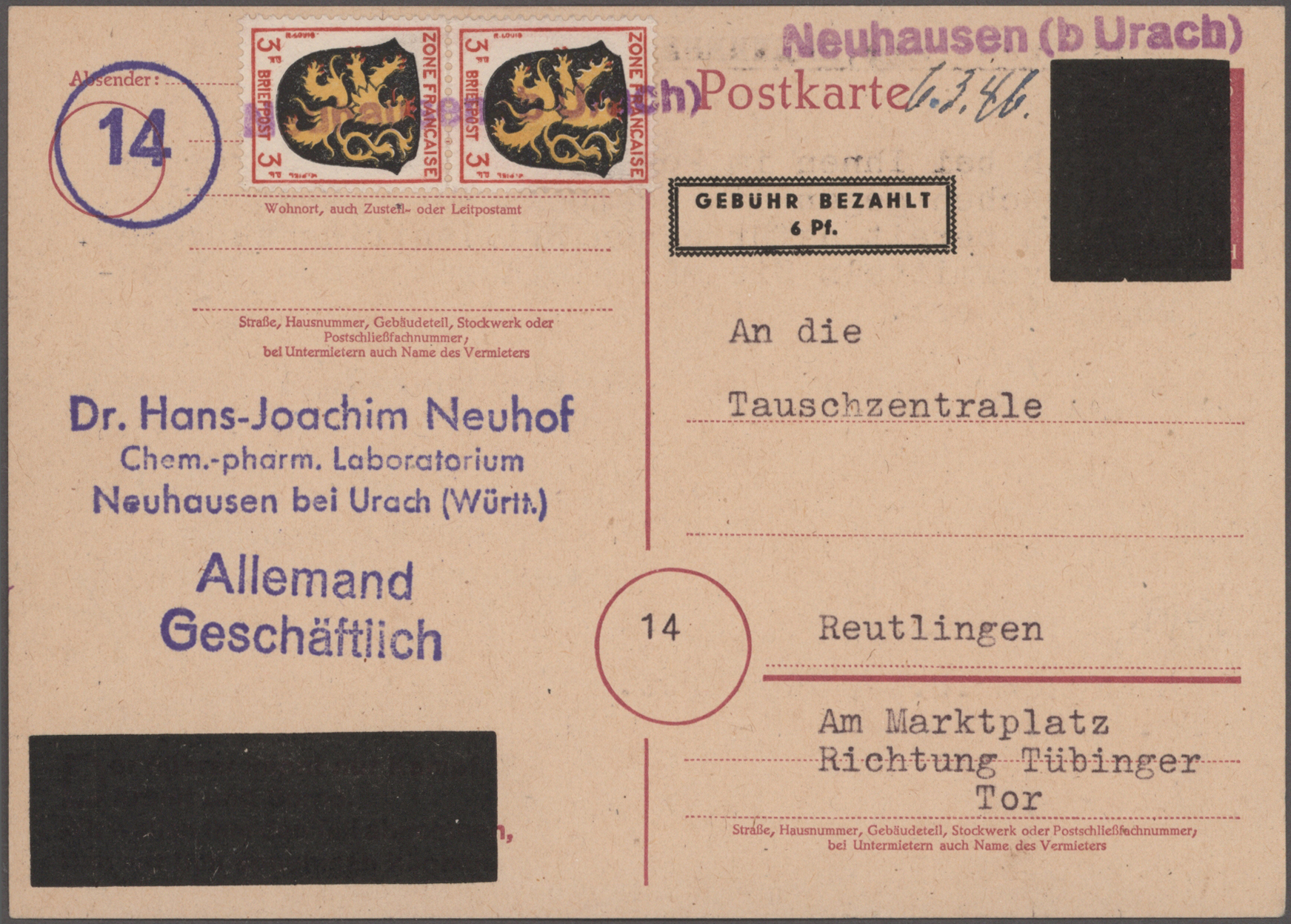 Lot 11297 - Alliierte Besetzung - Ganzsachen Behelfsausgaben - Auktionshaus Christoph Gärtner GmbH & Co. KG 57th AUCTION - Day 5 Lot 11297 - Alliierte Besetzung - Ganzsachen Behelfsausgaben - Auktionshaus Christoph Gärtner GmbH & Co. KG 57th AUCTION - Day 5