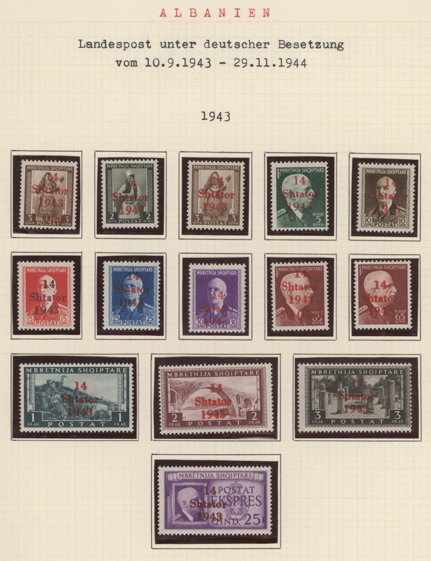 Lot 14586 - Dt. Besetzung II WK - Albanien - Auktionshaus Christoph Gärtner GmbH & Co. KG 58th AUCTION - Day 5 Lot 14586 - Dt. Besetzung II WK - Albanien - Auktionshaus Christoph Gärtner GmbH & Co. KG 58th AUCTION - Day 5
