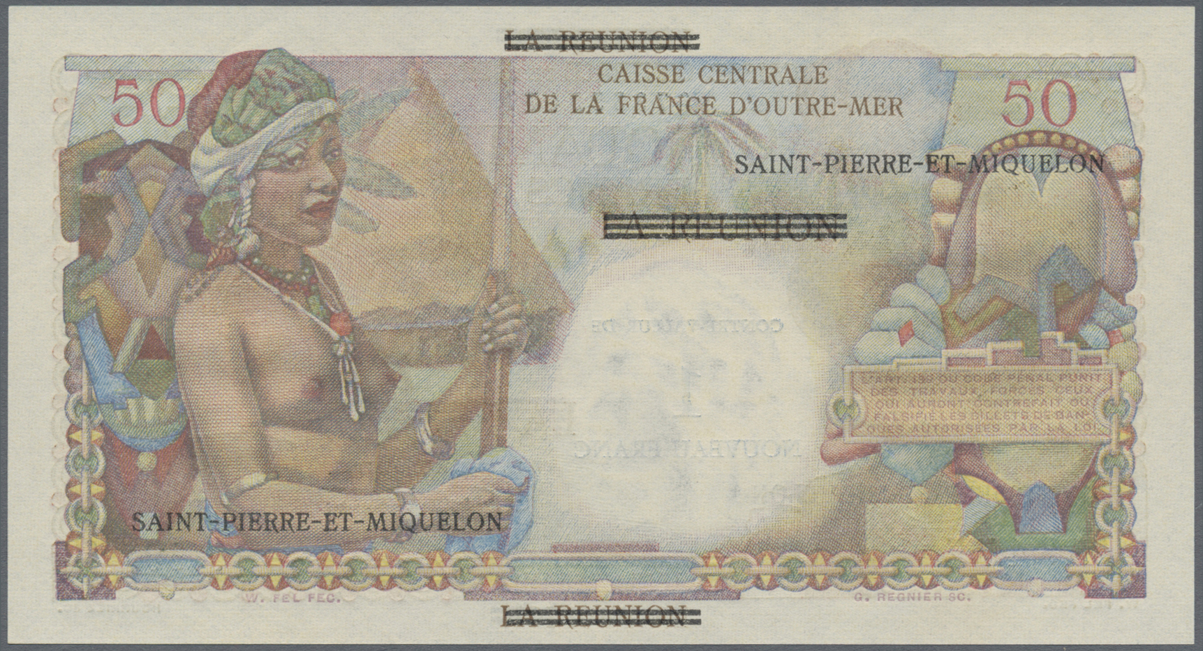 Lot 2333 - Saint Pierre & Miquelon | Banknoten  -  Auktionshaus Christoph Gärtner GmbH & Co. KG Sale #43 Bank notes, Day 1 