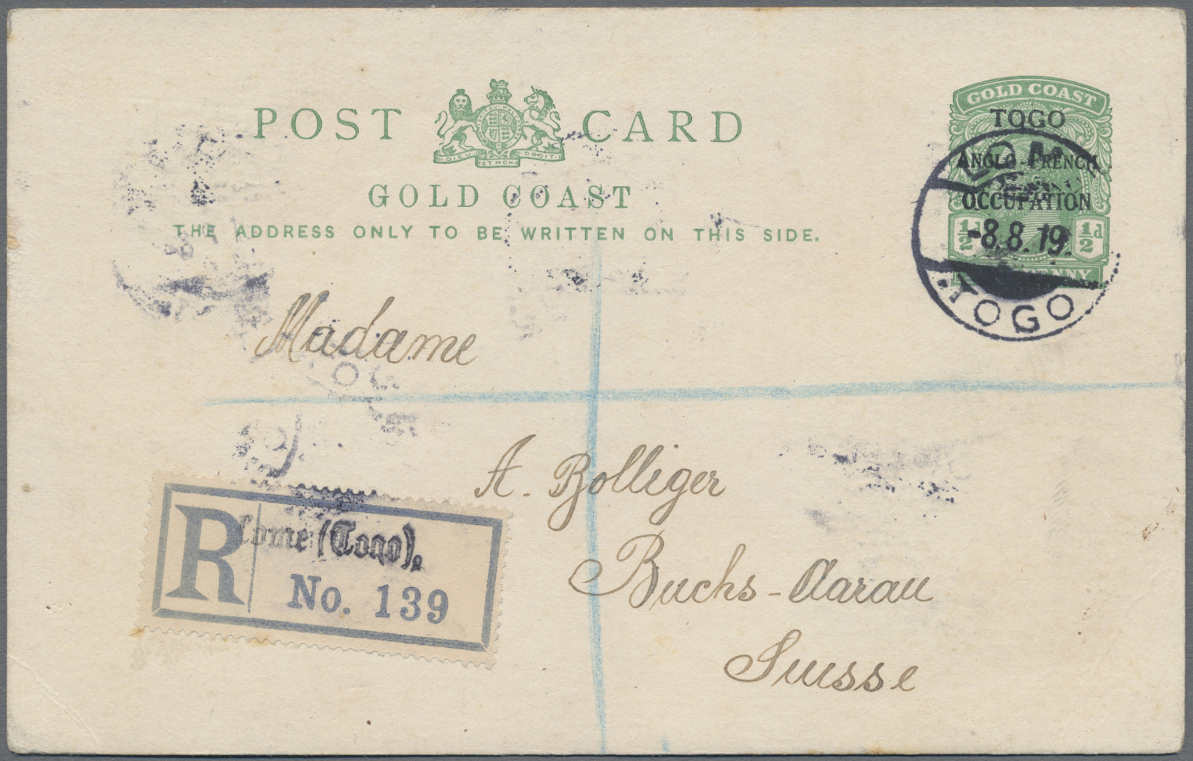 Lot 05825 - Deutsche Kolonien - Togo - Britische Besetzung  -  Auktionshaus Christoph Gärtner GmbH & Co. KG 57th AUCTION - Day 3