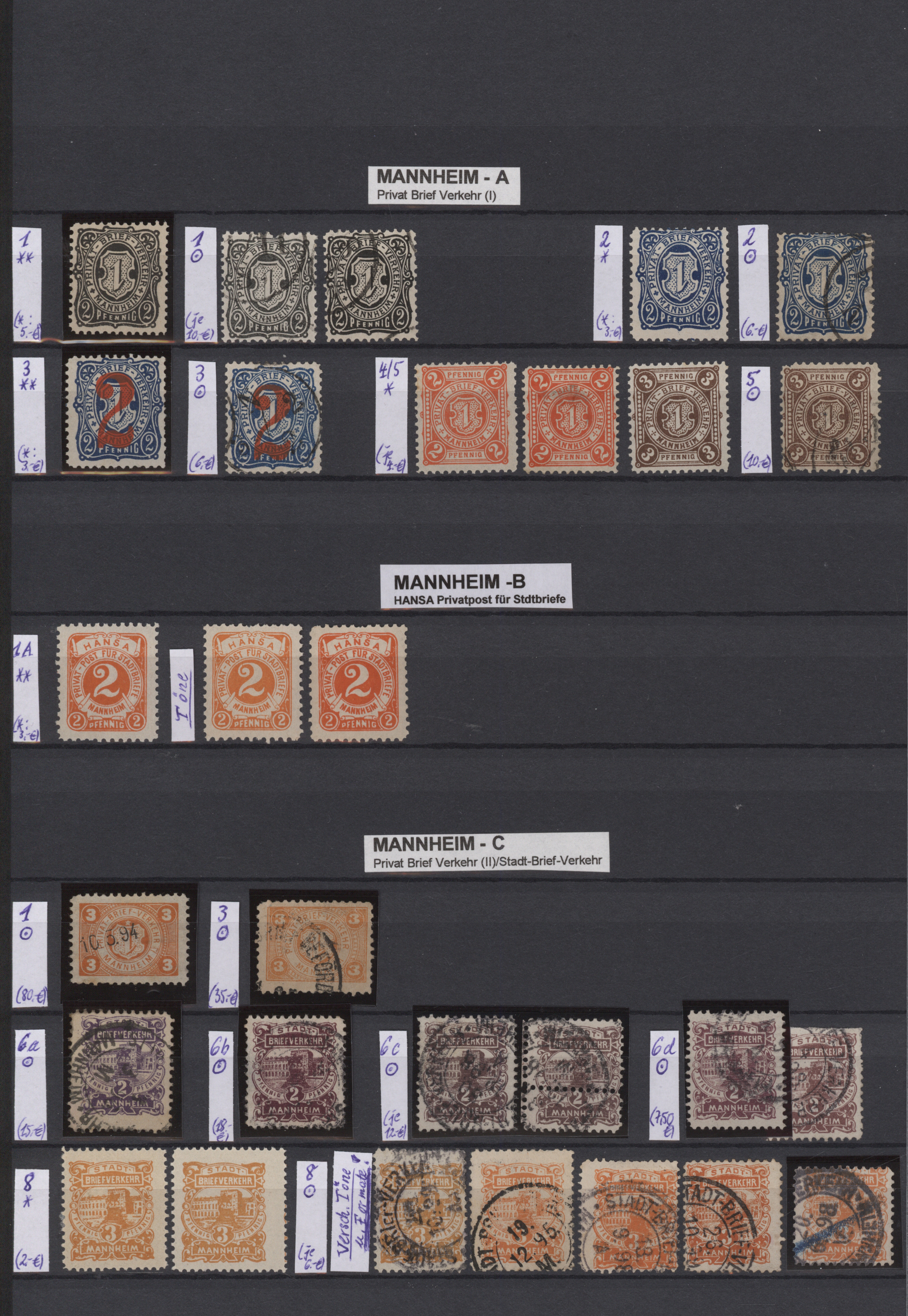 Lot 10775 - Deutsches Reich - Privatpost (Stadtpost) - Auktionshaus Christoph Gärtner GmbH & Co. KG 57th AUCTION - Day 5 Lot 10775 - Deutsches Reich - Privatpost (Stadtpost) - Auktionshaus Christoph Gärtner GmbH & Co. KG 57th AUCTION - Day 5