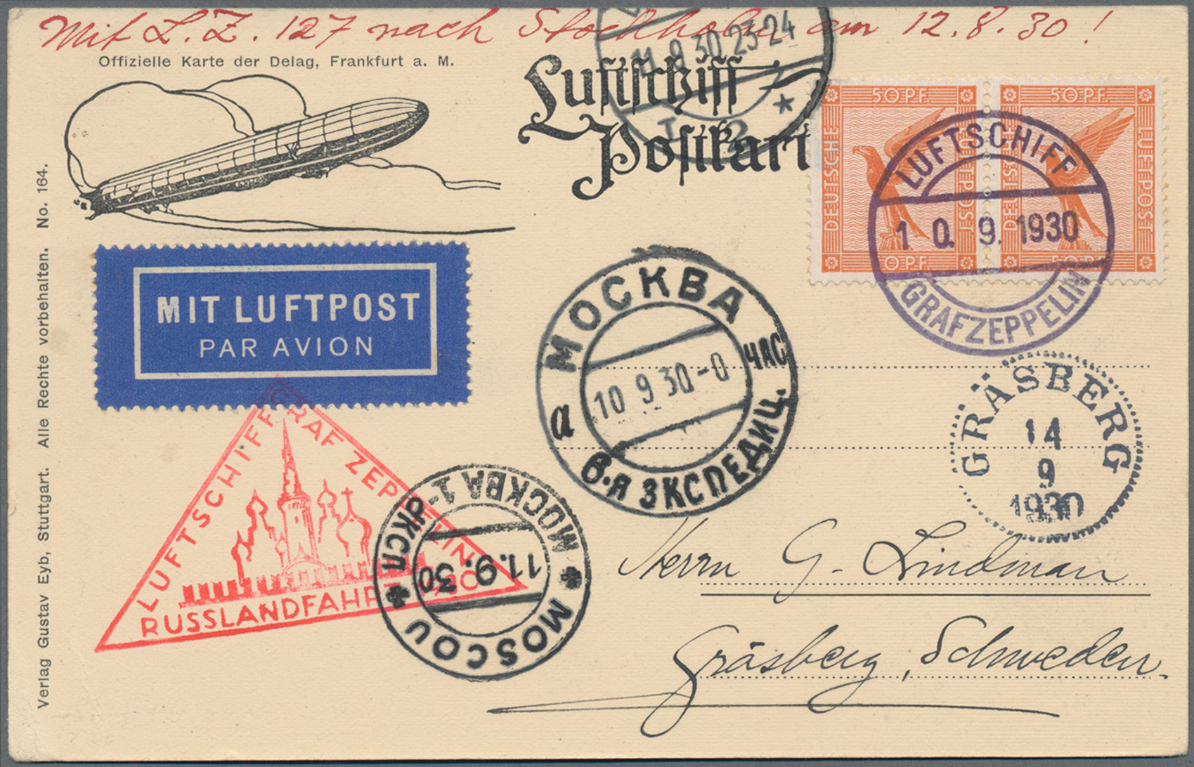 Lot 02294 - zeppelinpost europa  -  Auktionshaus Christoph Gärtner GmbH & Co. KG 58th AUCTION - Day 2