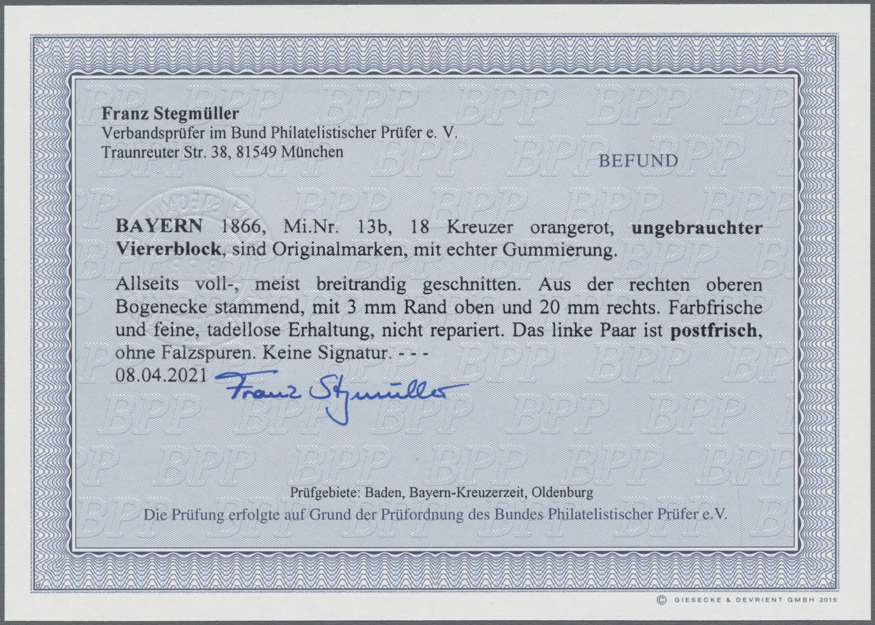 Lot 02223 - Bayern - Marken und Briefe  -  Auktionshaus Christoph Gärtner GmbH & Co. KG 50th Auction Anniversary Auction - Day 7