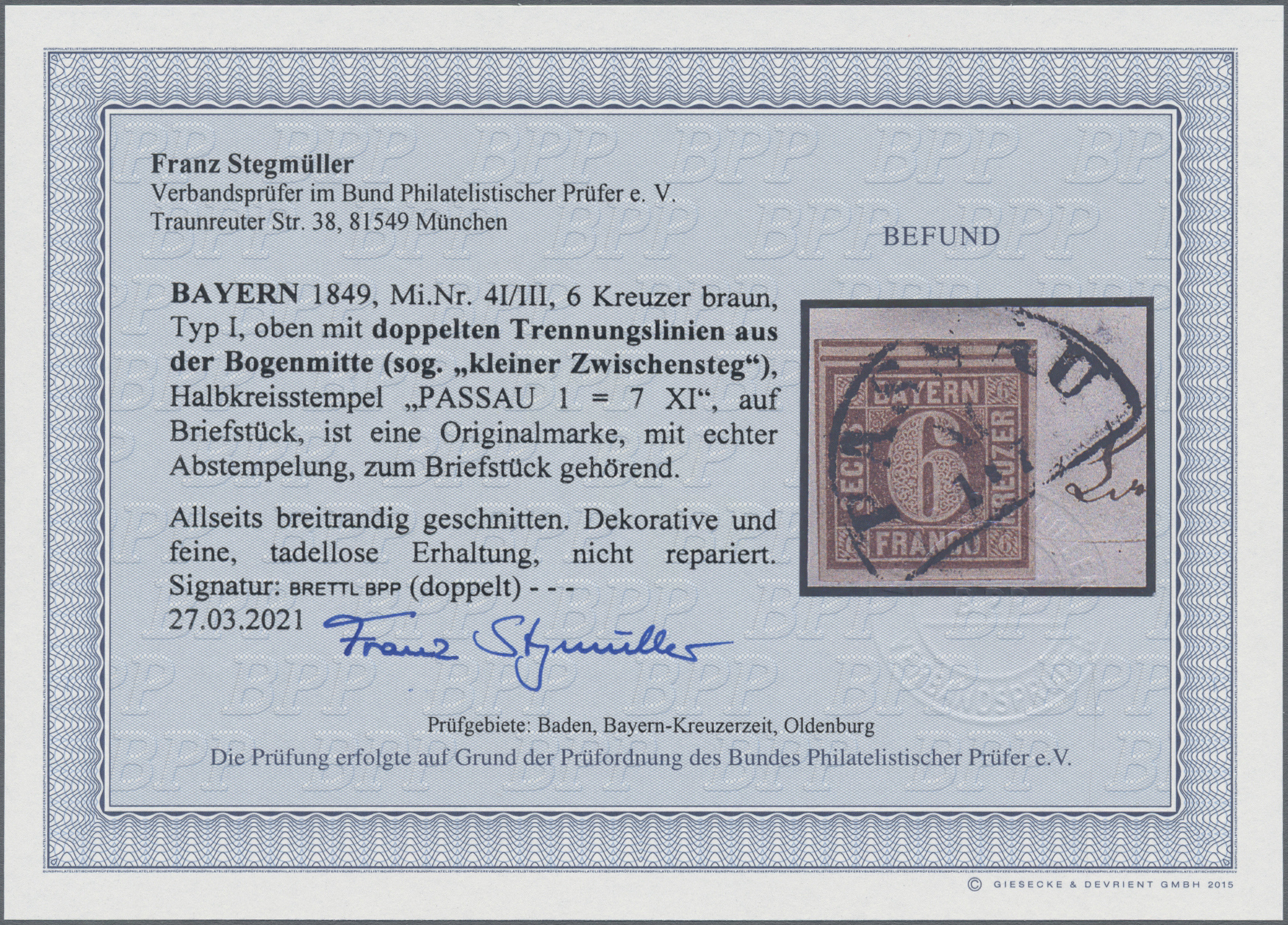 Lot 02120 - Bayern - Marken und Briefe  -  Auktionshaus Christoph Gärtner GmbH & Co. KG 50th Auction Anniversary Auction - Day 7