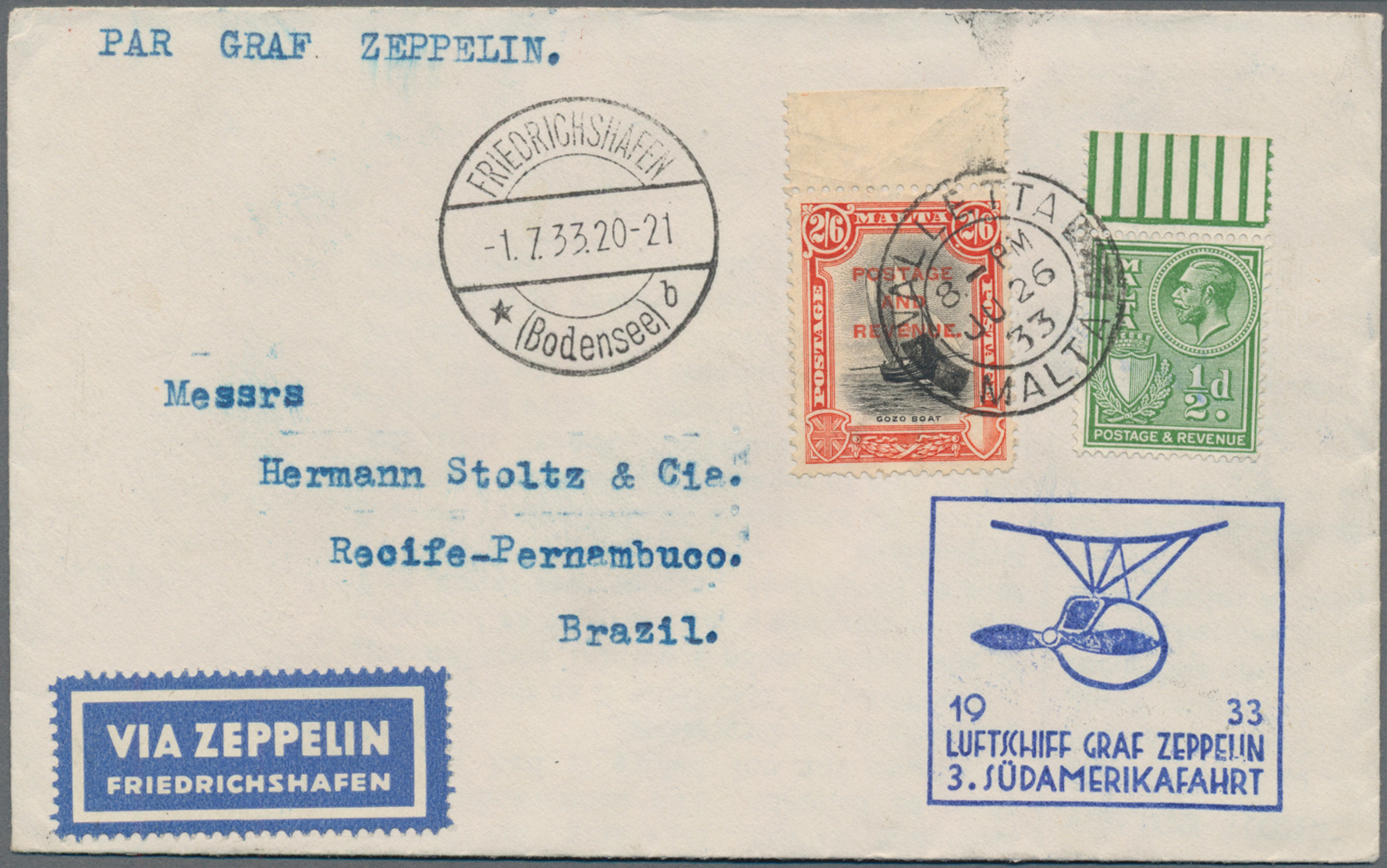 Lot 02318 - zeppelinpost europa - Auktionshaus Christoph Gärtner GmbH & Co. KG 58th AUCTION - Day 2 Lot 02318 - zeppelinpost europa - Auktionshaus Christoph Gärtner GmbH & Co. KG 58th AUCTION - Day 2