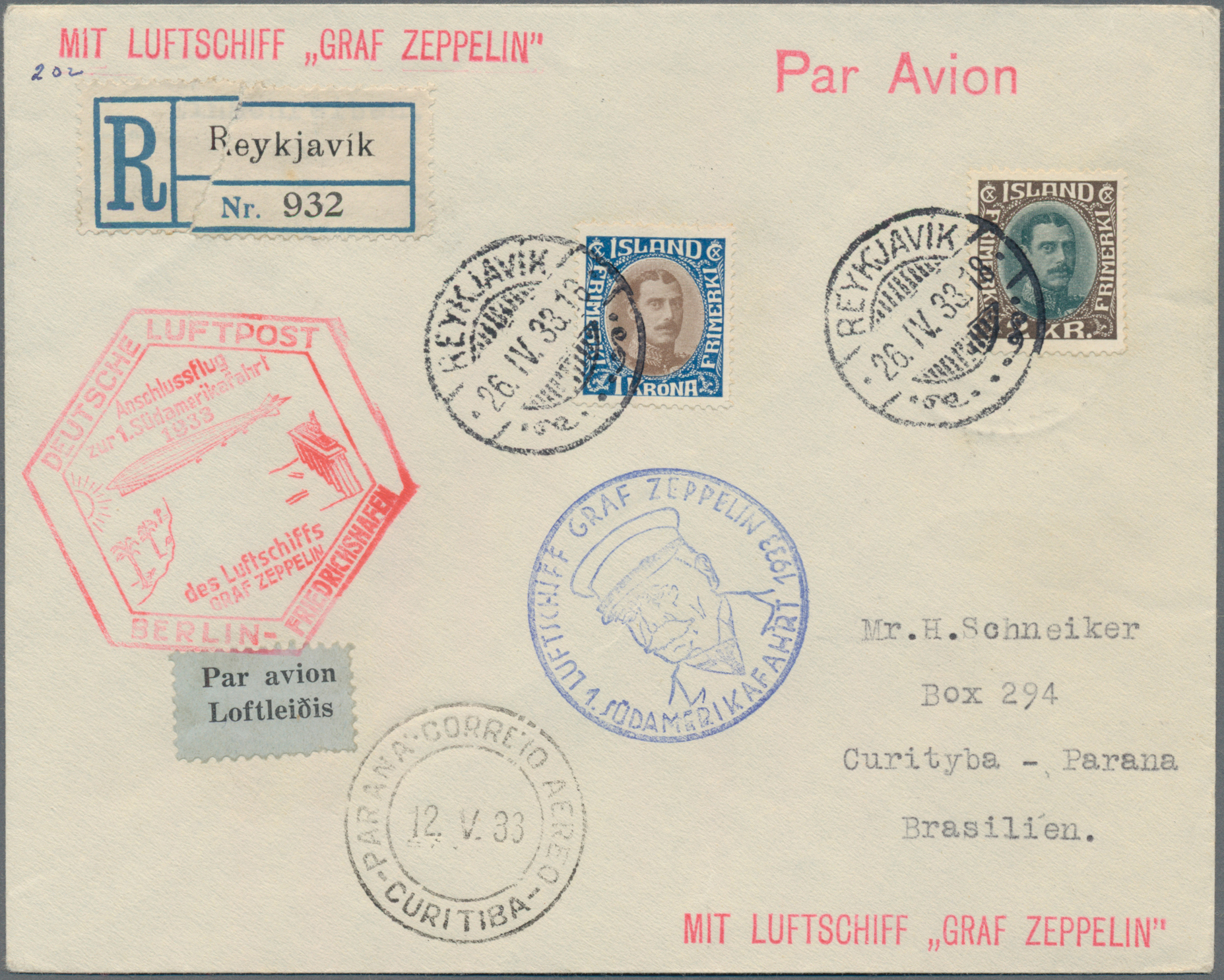Lot 02313 - zeppelinpost europa - Auktionshaus Christoph Gärtner GmbH & Co. KG 58th AUCTION - Day 2 Lot 02313 - zeppelinpost europa - Auktionshaus Christoph Gärtner GmbH & Co. KG 58th AUCTION - Day 2