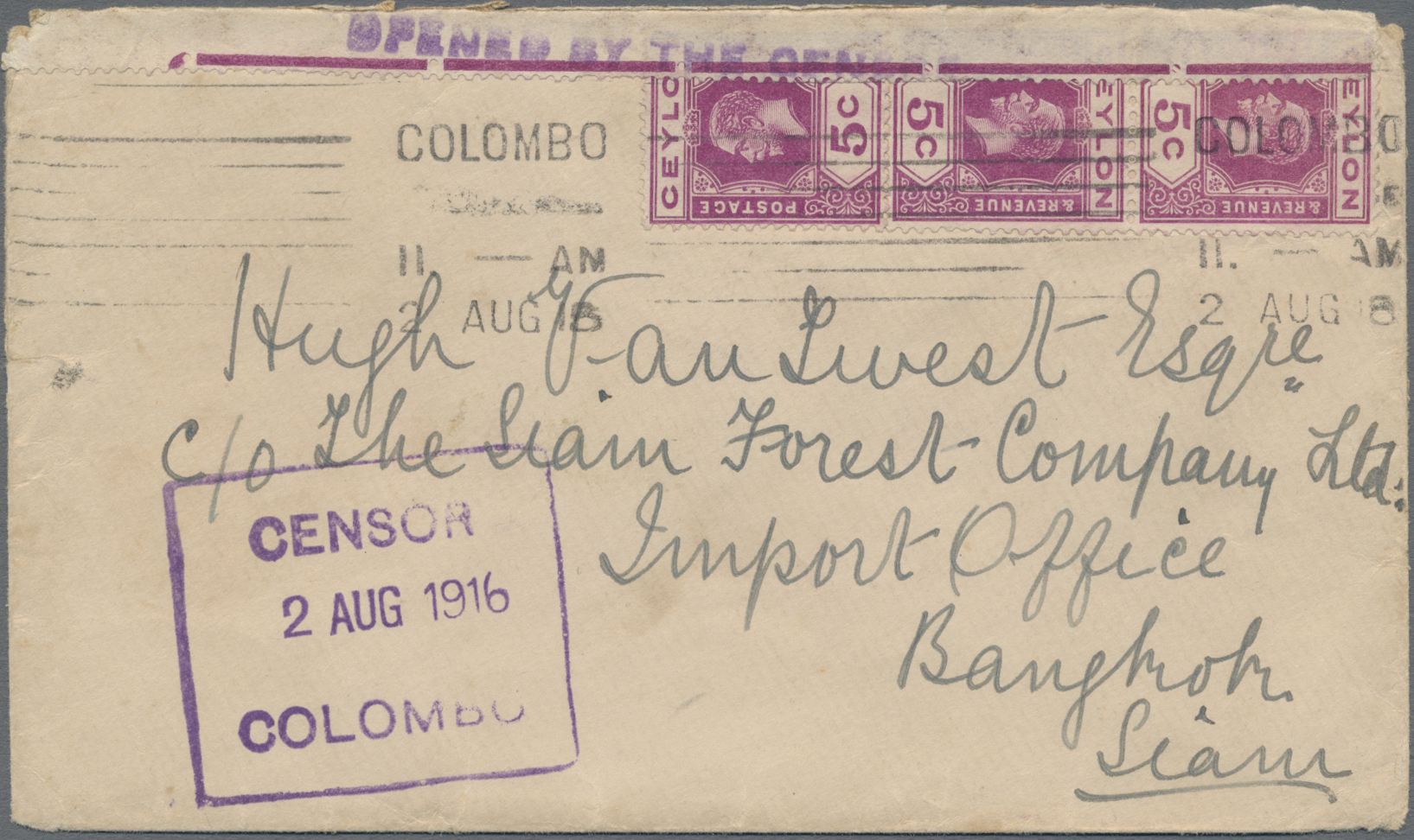 Lot 02629 - Thailand - Incoming Mail  -  Auktionshaus Christoph Gärtner GmbH & Co. KG 57th AUCTION - Day 2