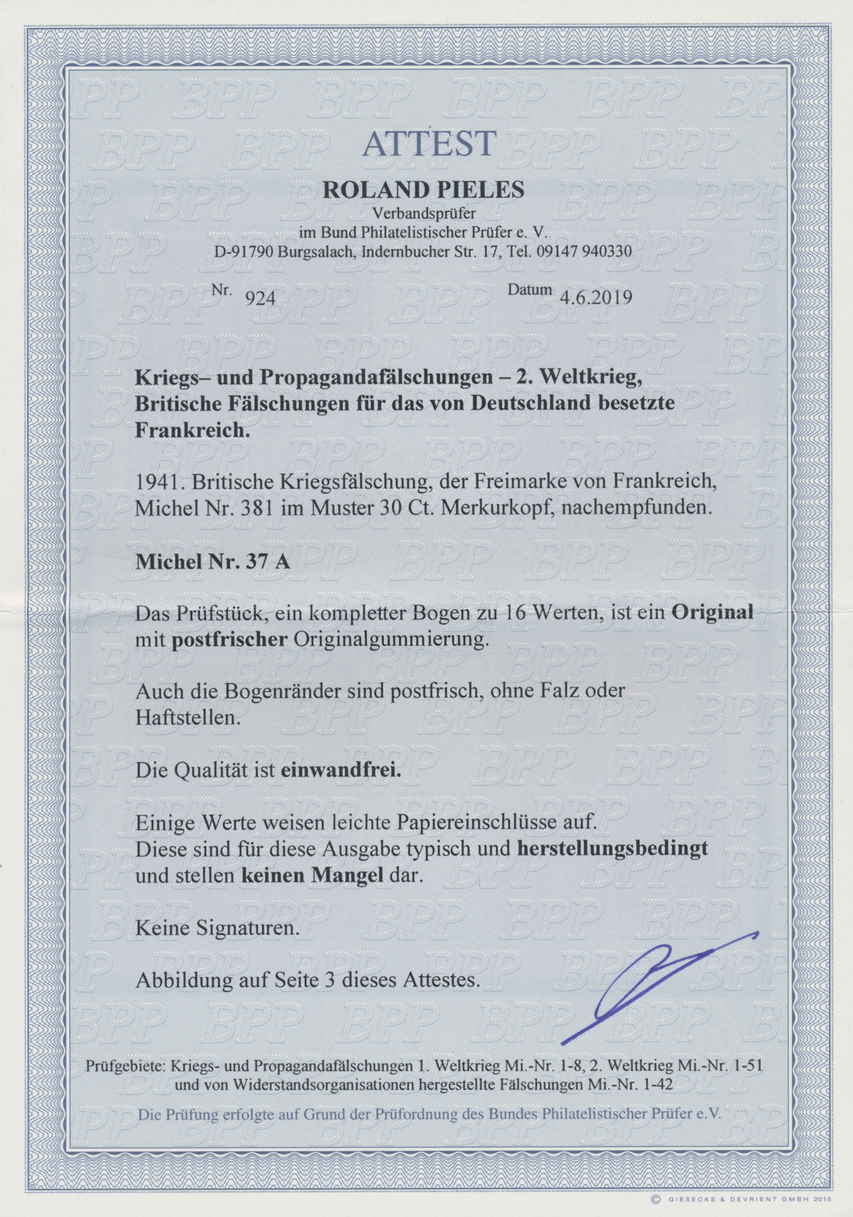 Lot 23794 - Kriegs- und Propagandafälschungen  -  Auktionshaus Christoph Gärtner GmbH & Co. KG 50th Auction Anniversary Auction - Day 7