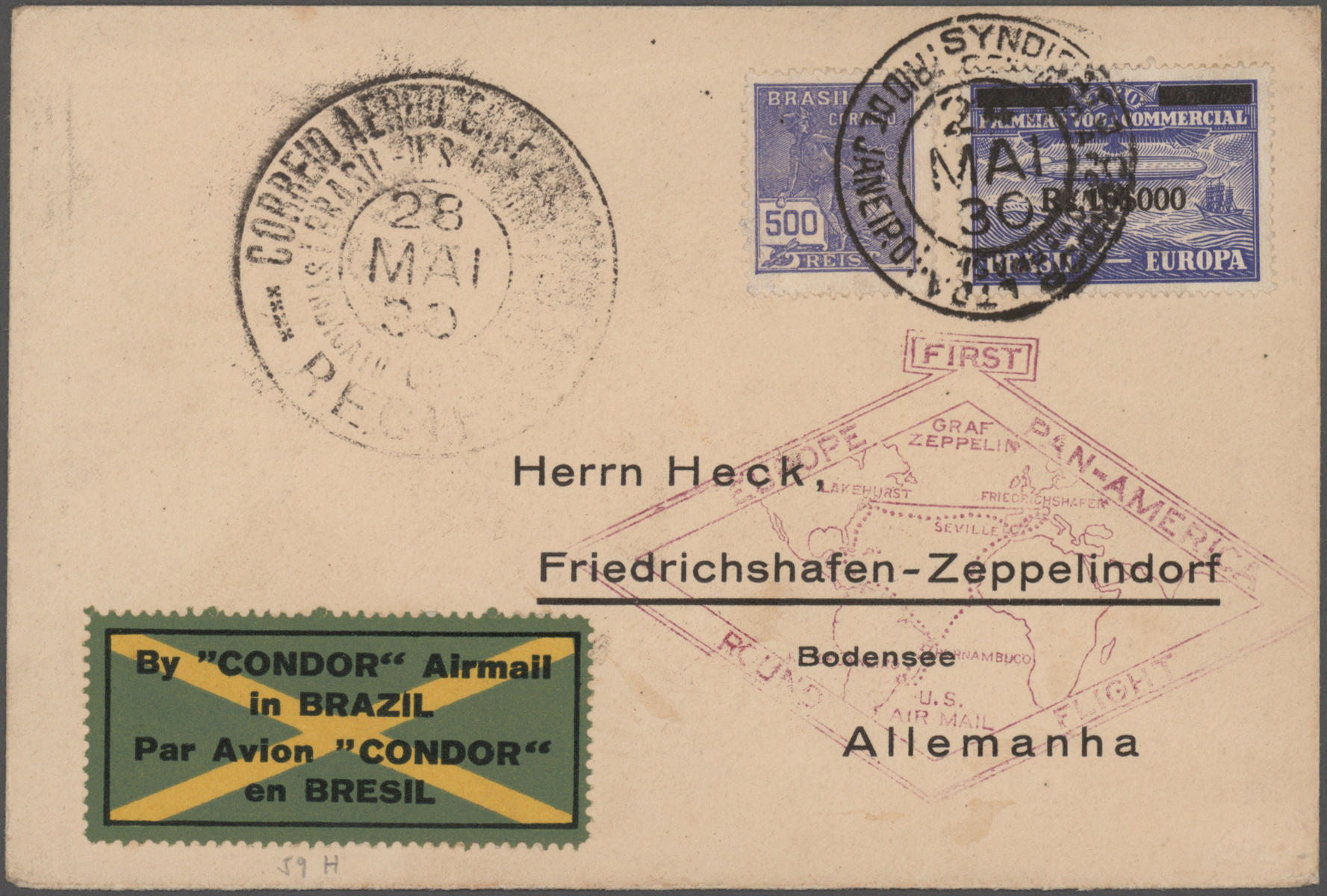 Lot 07148 - Brasilien - Zeppelinpost  -  Auktionshaus Christoph Gärtner GmbH & Co. KG 56th AUCTION - Day 4