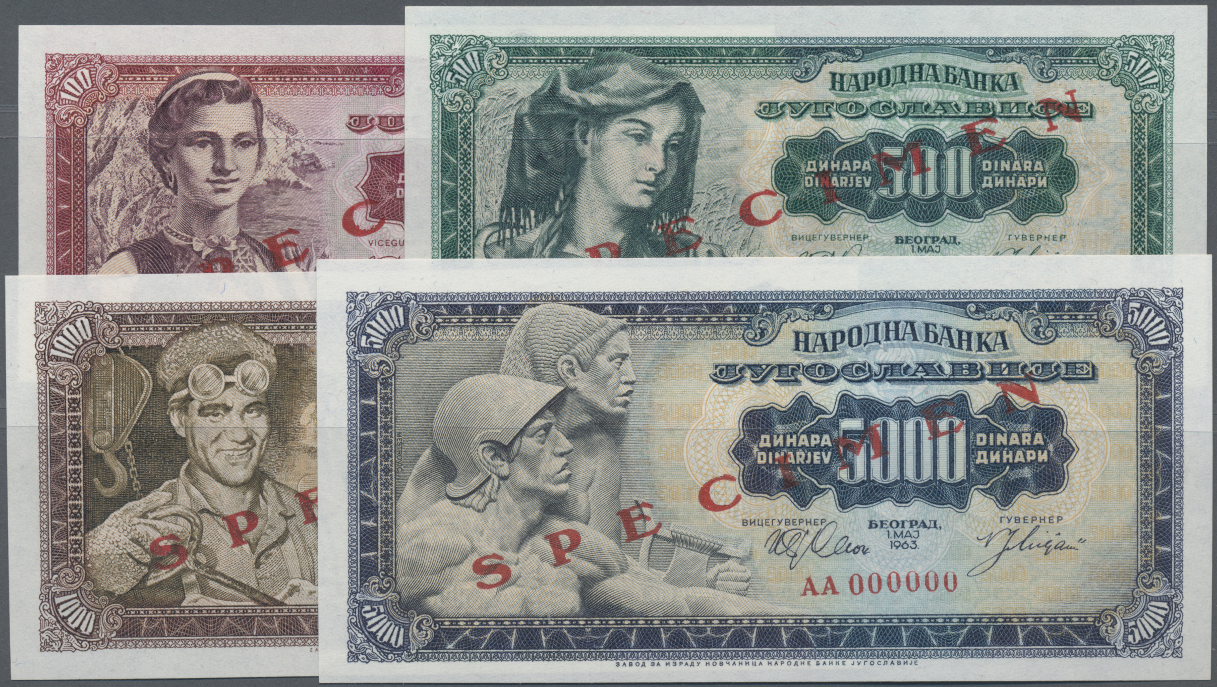 Lot 02906 - Yugoslavia / Jugoslavien | Banknoten  -  Auktionshaus Christoph Gärtner GmbH & Co. KG Sale #45 Banknotes Worldwide