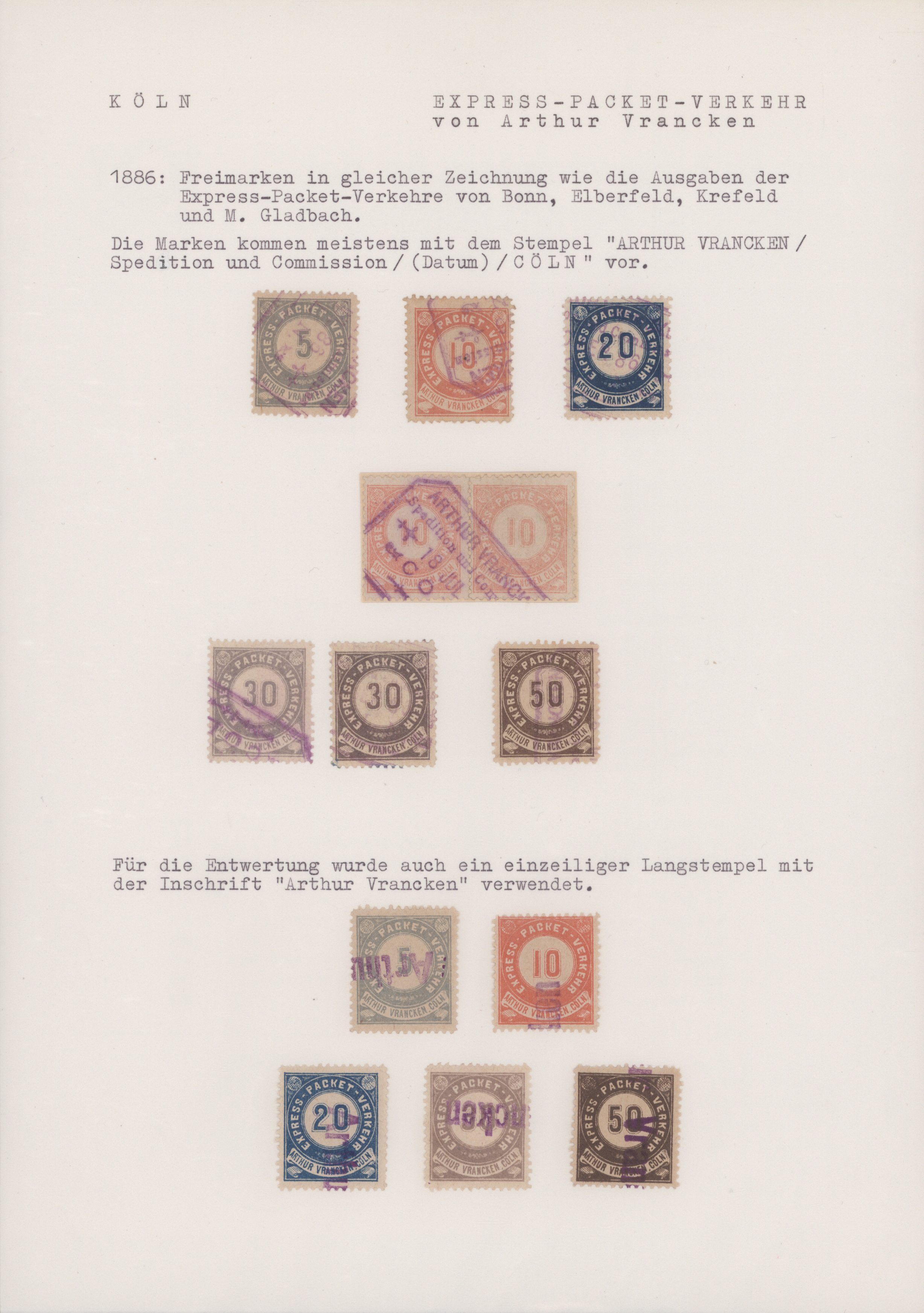 Lot 10379 - Deutsches Reich - Privatpost (Stadtpost)  -  Auktionshaus Christoph Gärtner GmbH & Co. KG 58th AUCTION - Day 3