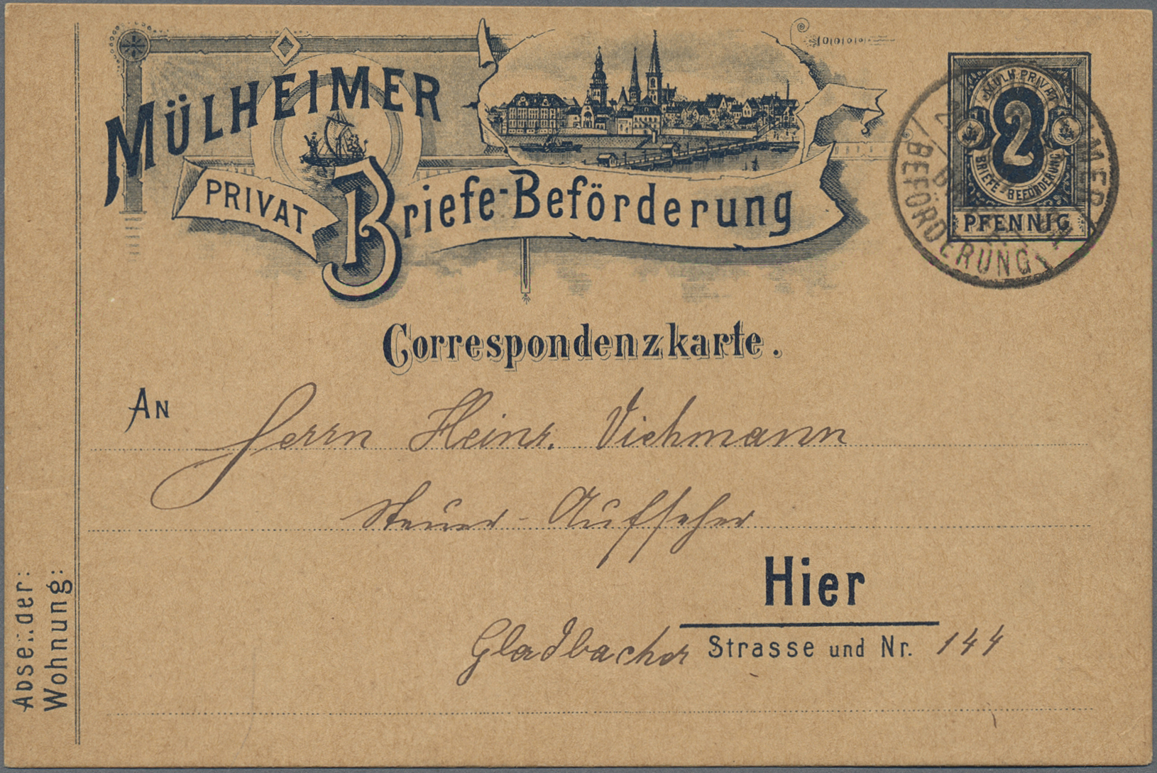 Lot 10432 - Deutsches Reich - Privatpost (Stadtpost) - Auktionshaus Christoph Gärtner GmbH & Co. KG 58th AUCTION - Day 3 Lot 10432 - Deutsches Reich - Privatpost (Stadtpost) - Auktionshaus Christoph Gärtner GmbH & Co. KG 58th AUCTION - Day 3