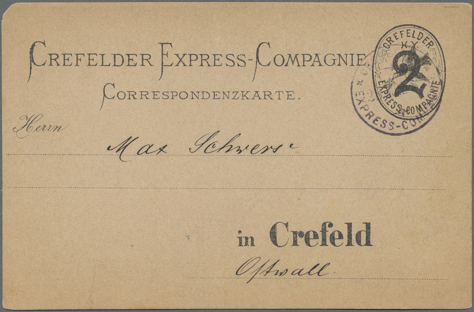 Lot 10388 - Deutsches Reich - Privatpost (Stadtpost)  -  Auktionshaus Christoph Gärtner GmbH & Co. KG 58th AUCTION - Day 3