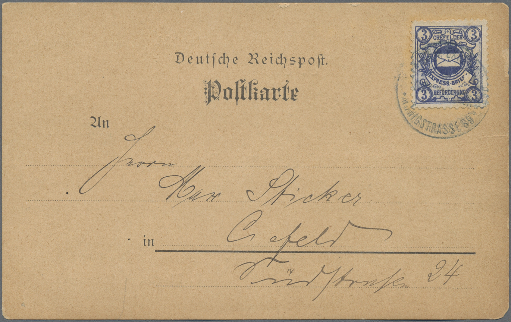 Lot 10385 - Deutsches Reich - Privatpost (Stadtpost)  -  Auktionshaus Christoph Gärtner GmbH & Co. KG 58th AUCTION - Day 3