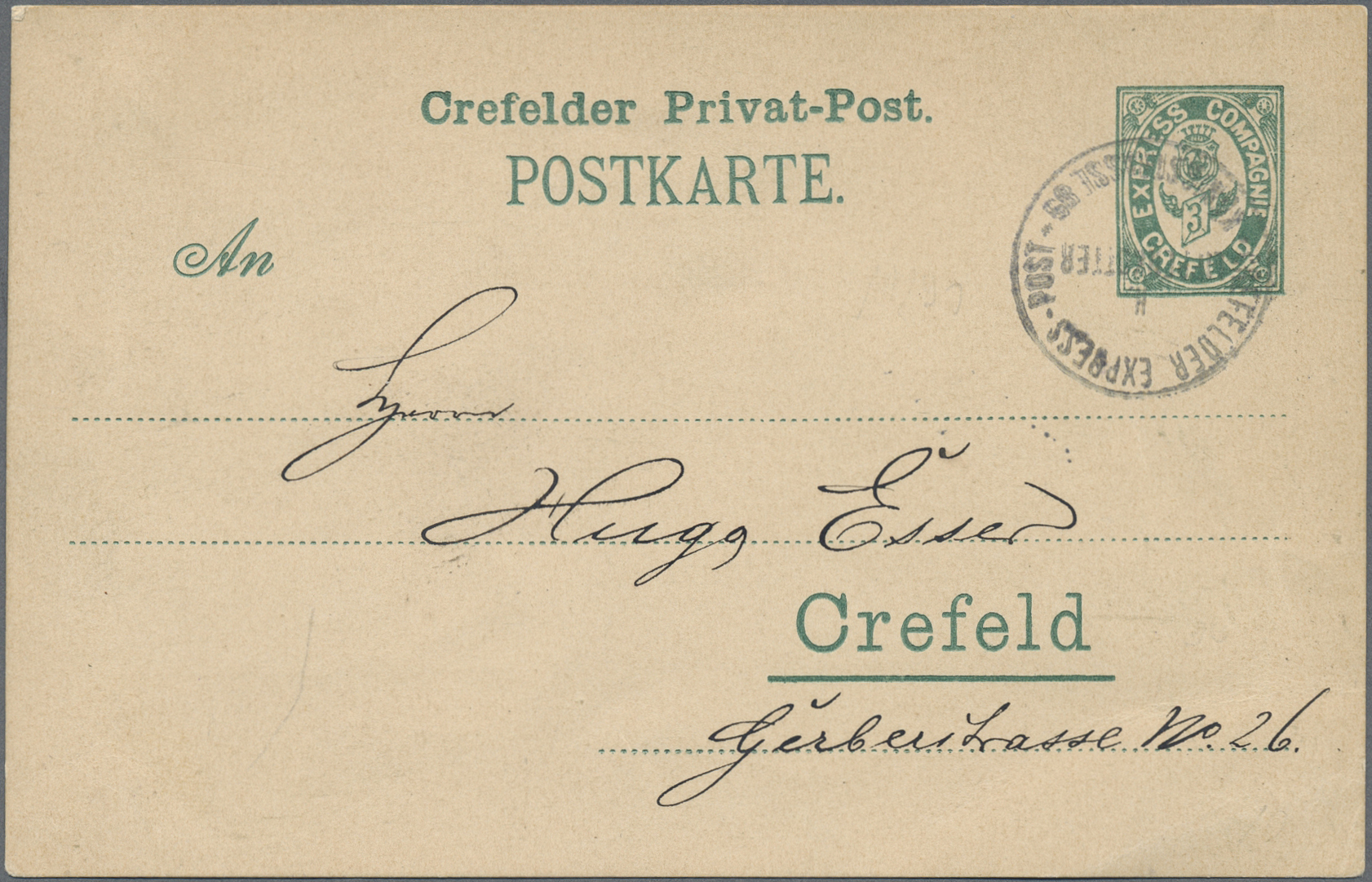 Lot 10389 - Deutsches Reich - Privatpost (Stadtpost)  -  Auktionshaus Christoph Gärtner GmbH & Co. KG 58th AUCTION - Day 3