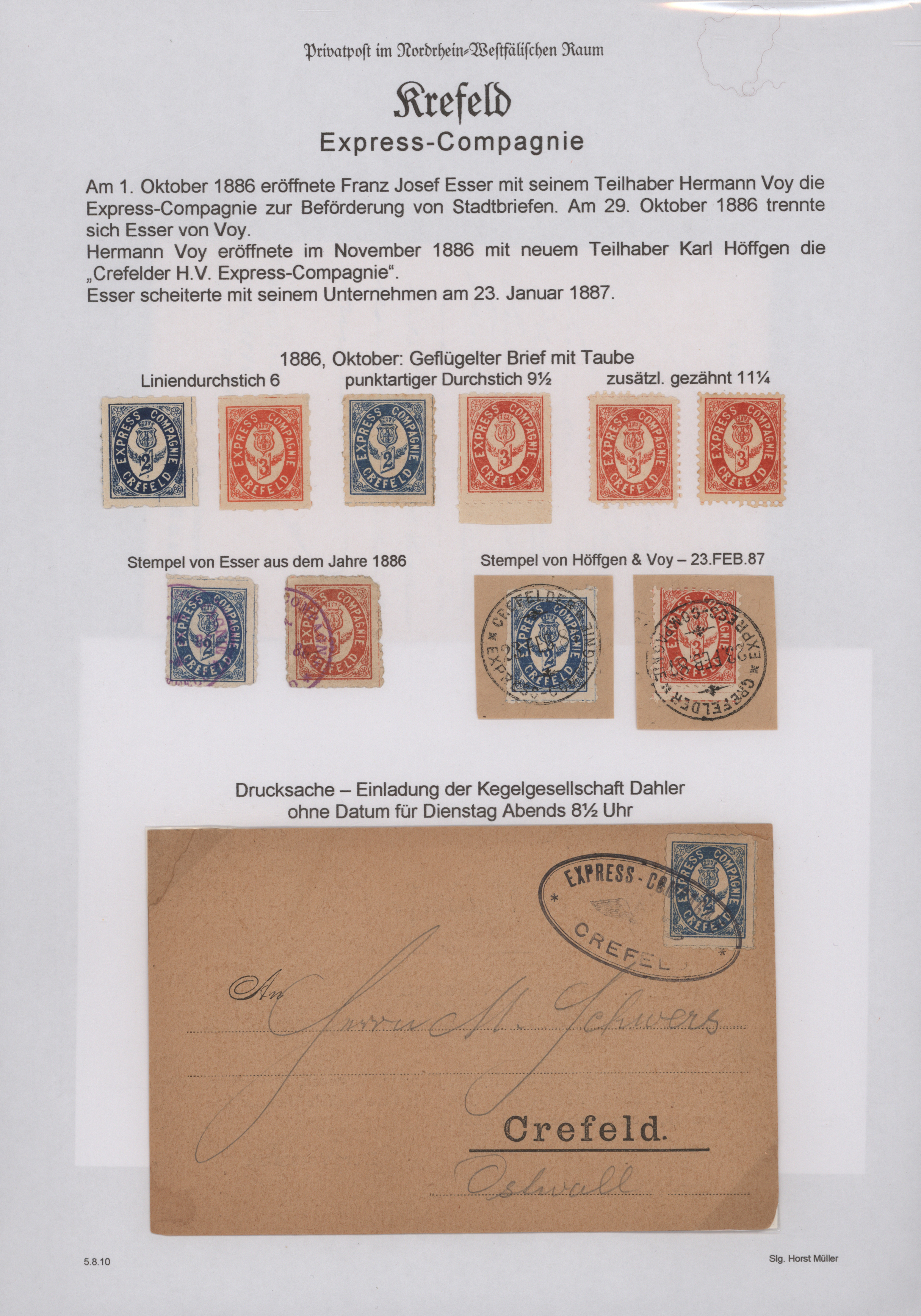 Lot 10391 - Deutsches Reich - Privatpost (Stadtpost)  -  Auktionshaus Christoph Gärtner GmbH & Co. KG 58th AUCTION - Day 3
