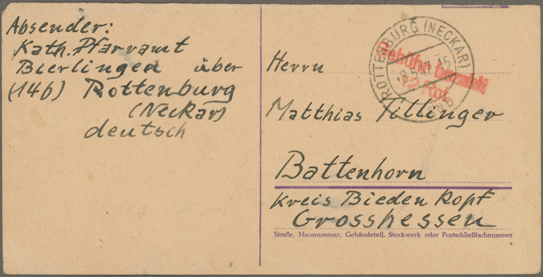 Lot 11292 - Alliierte Besetzung - Gebühr Bezahlt - Auktionshaus Christoph Gärtner GmbH & Co. KG 57th AUCTION - Day 5 Lot 11292 - Alliierte Besetzung - Gebühr Bezahlt - Auktionshaus Christoph Gärtner GmbH & Co. KG 57th AUCTION - Day 5